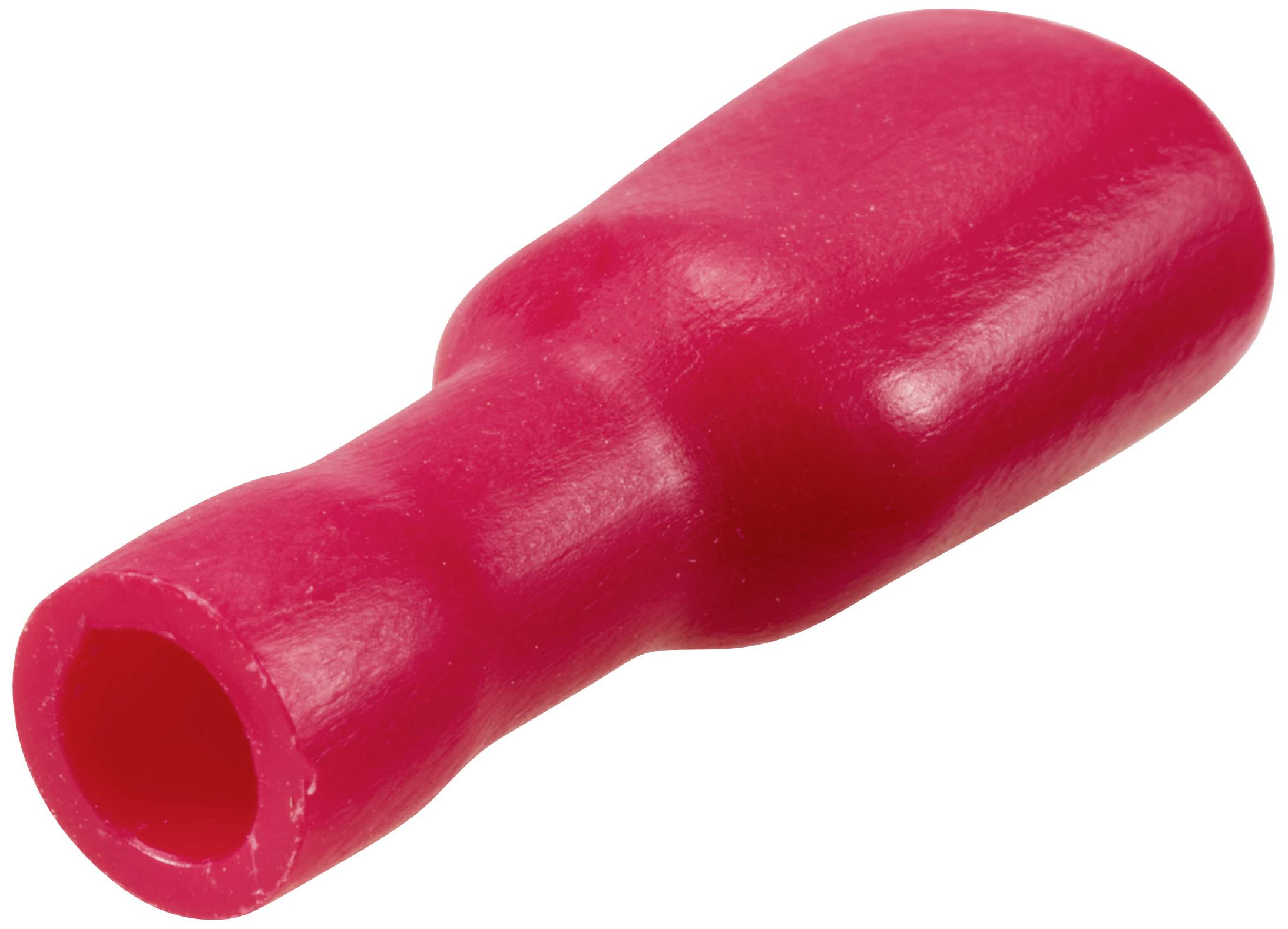 TRU COMPONENTS TC-11894520 Flachsteckhülse Steckbreite: 6.3mm Steckdicke: 0.8mm Vollisoliert Rot 100St.