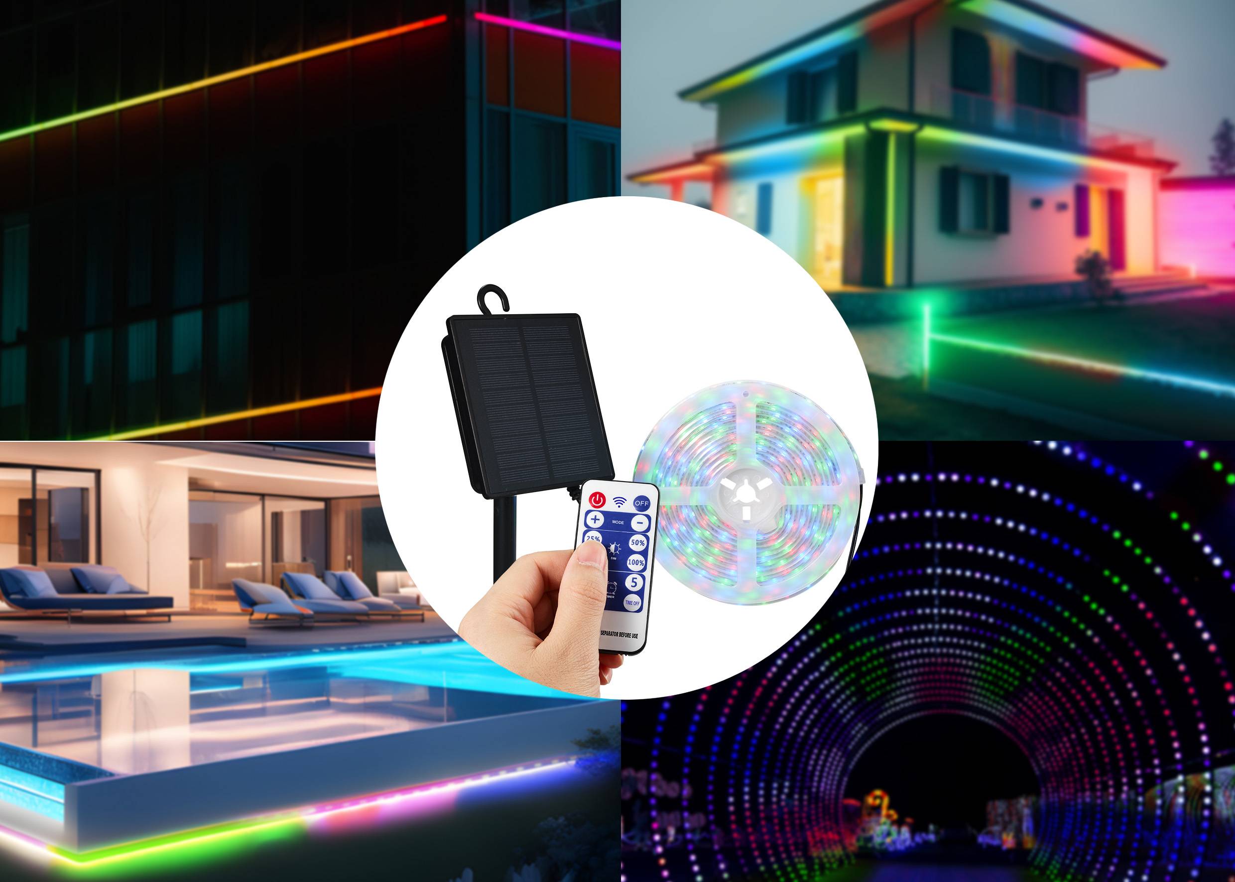 Sygonix SY-5947266 Solar-Lichtschlauch LED LED fest eingebaut 1.8W Transparent