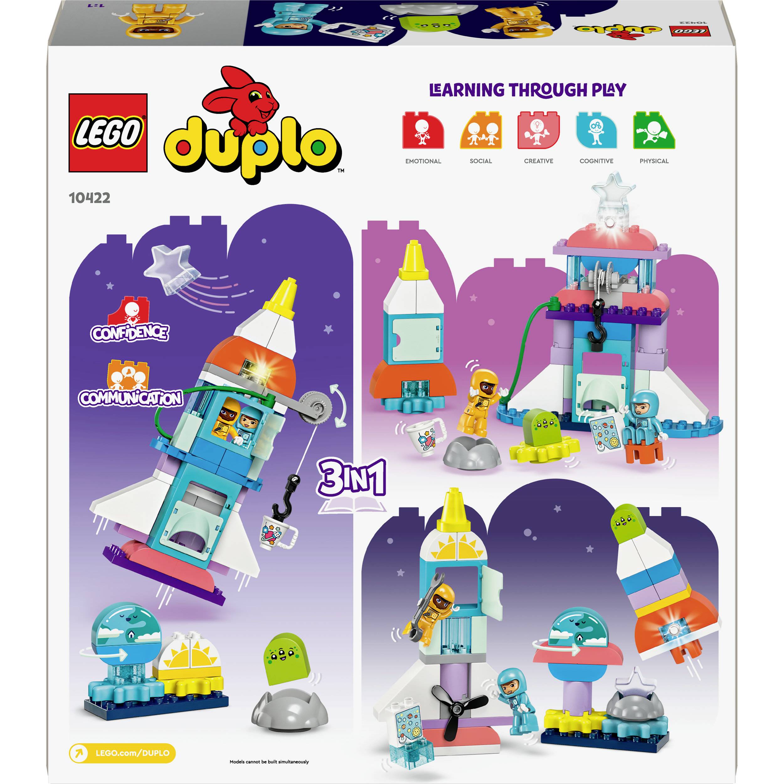 10422 LEGO® DUPLO® 3-in-1-Spaceshuttle für viele Abenteuer