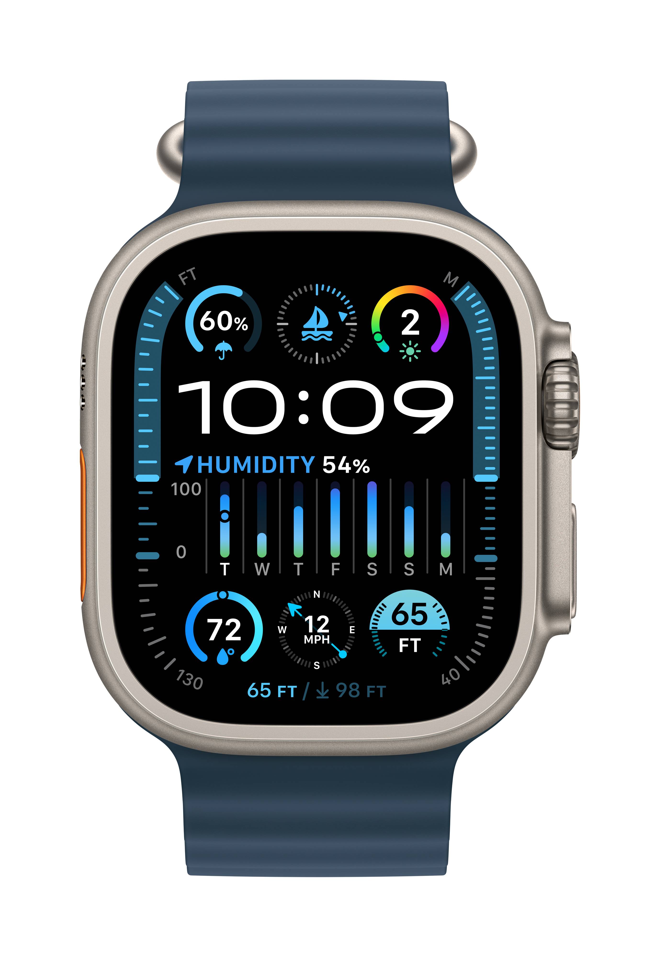 Apple Watch Ultra 2 GPS + Cellular 49mm Titangehäuse Ocean Band 