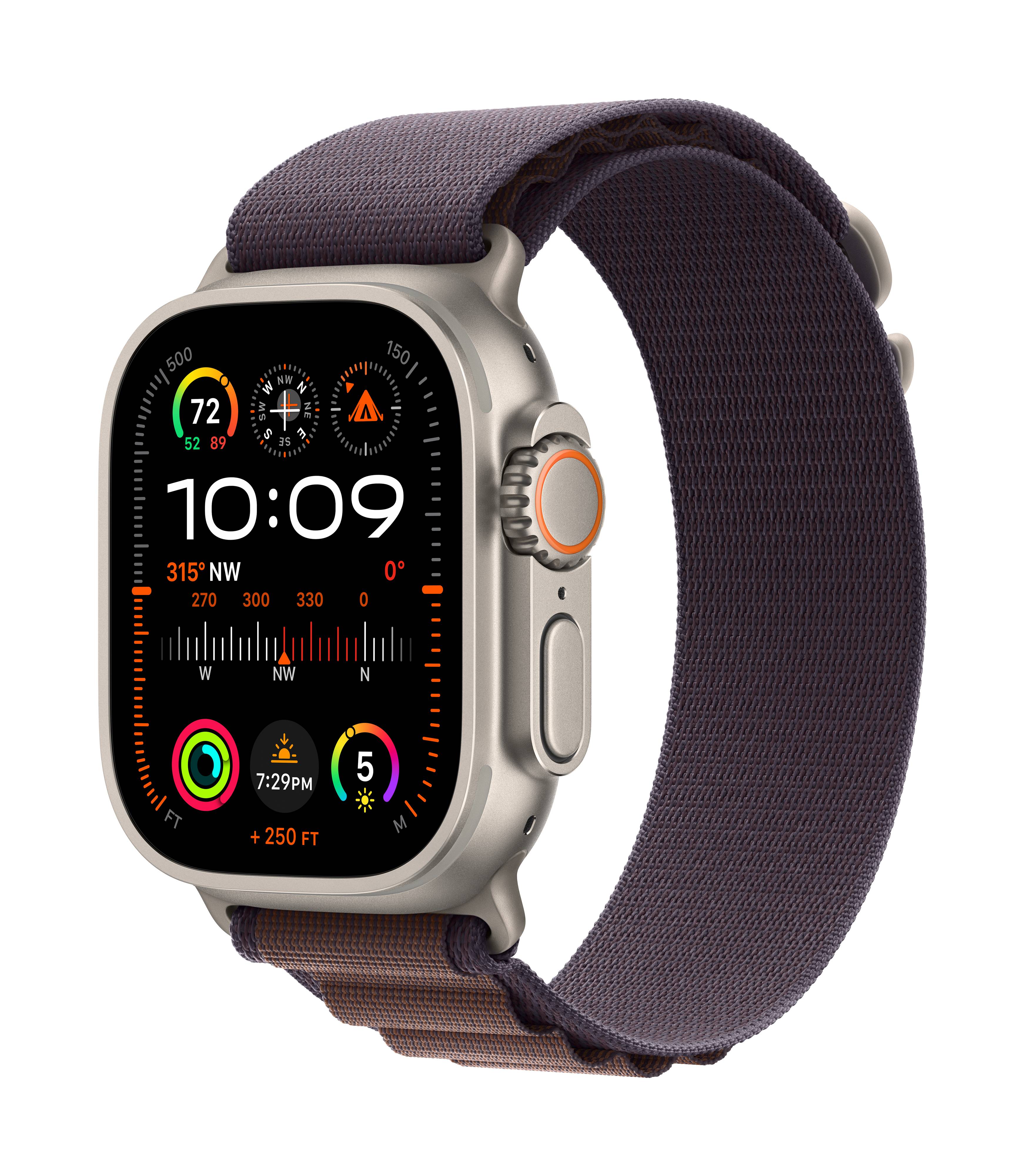 Apple Watch Ultra 2 GPS + Cellular 49 mm Titangehäuse Alpine Loop Indigo M