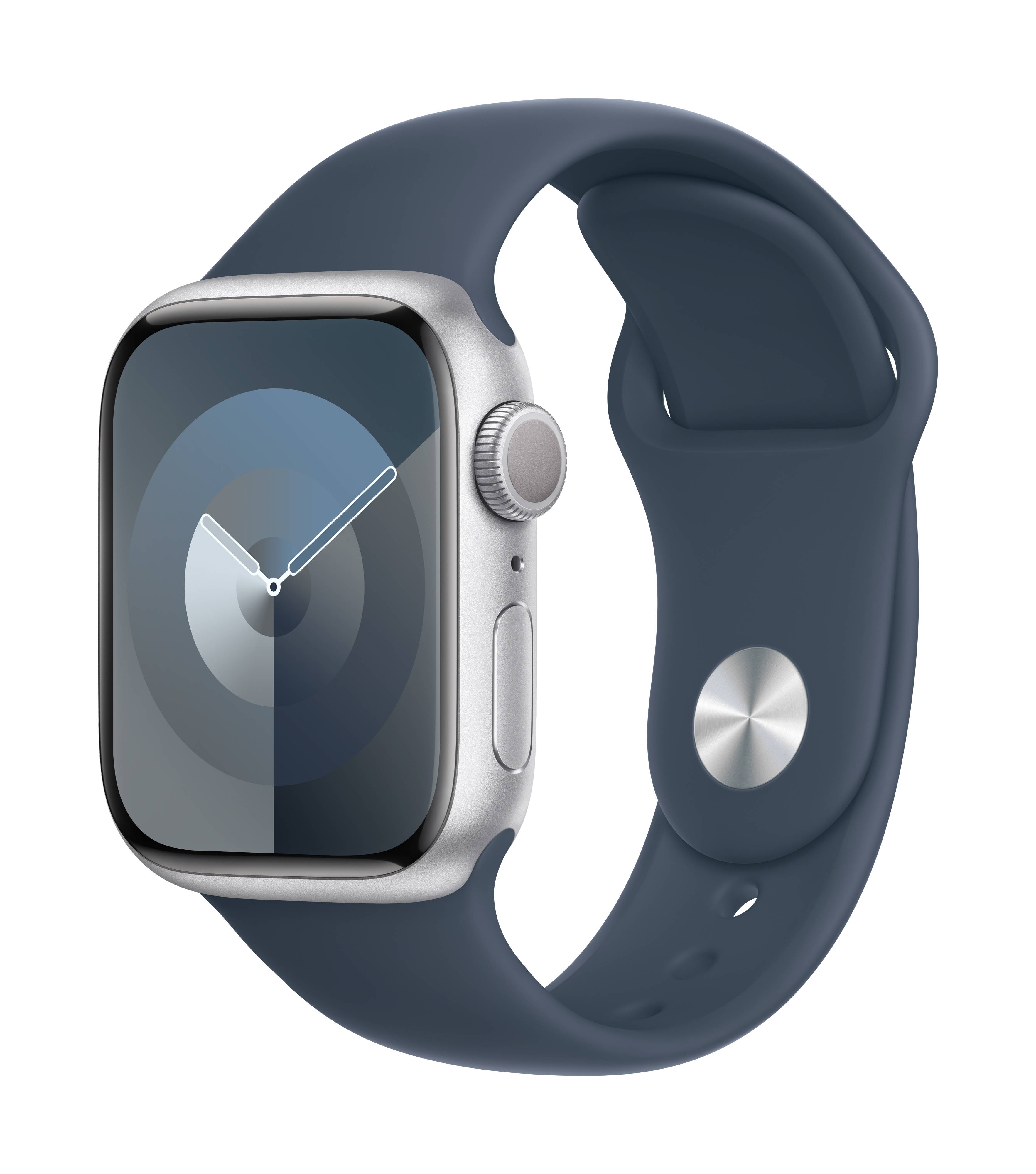 Apple Watch Series 9 GPS 41 mm Aluminiumgehäuse Sport Band Storm Blue M/L