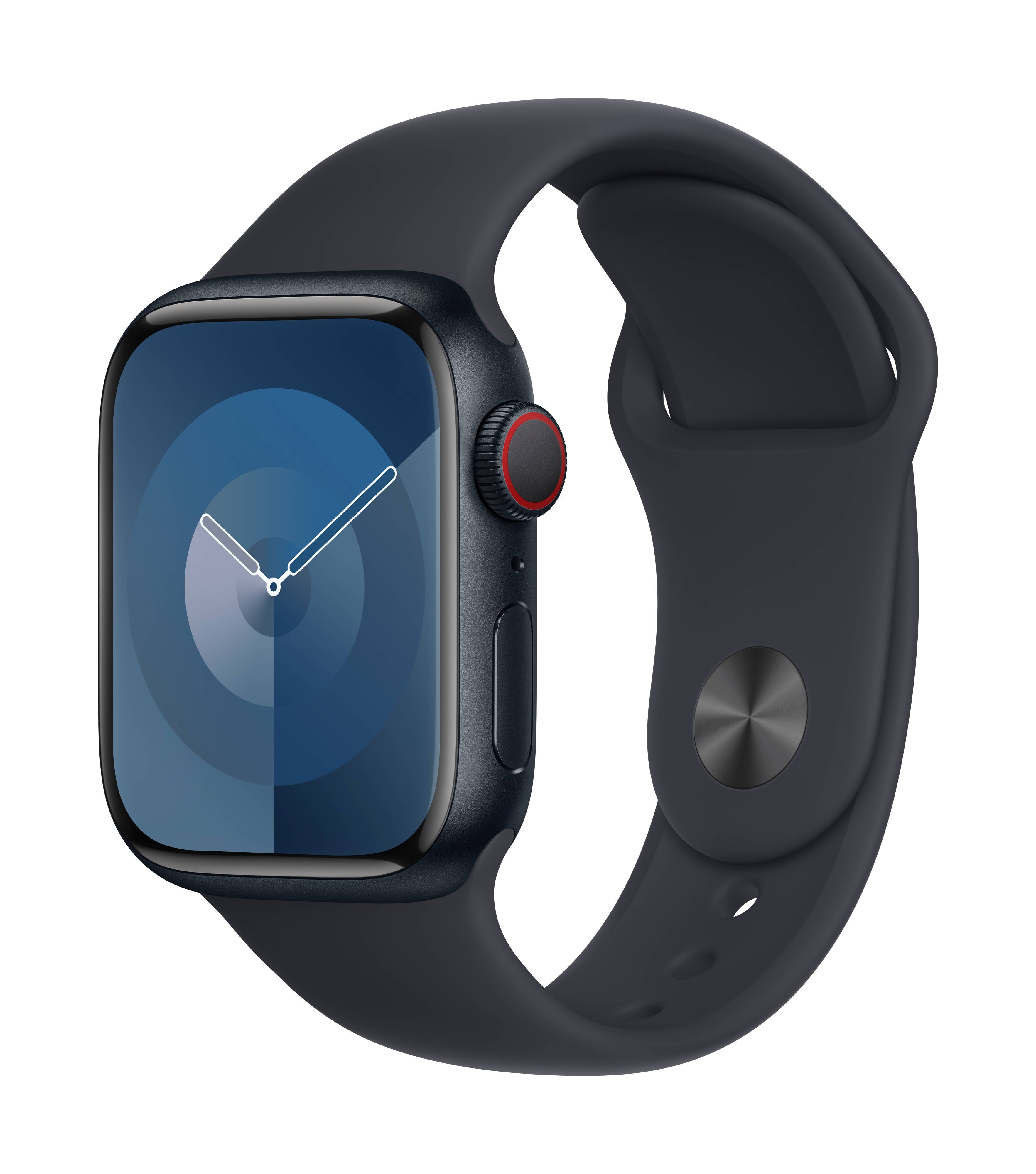 Apple Watch Series 9 GPS + Cellular 41mm Aluminiumgehäuse Sport Band Midnight S/M