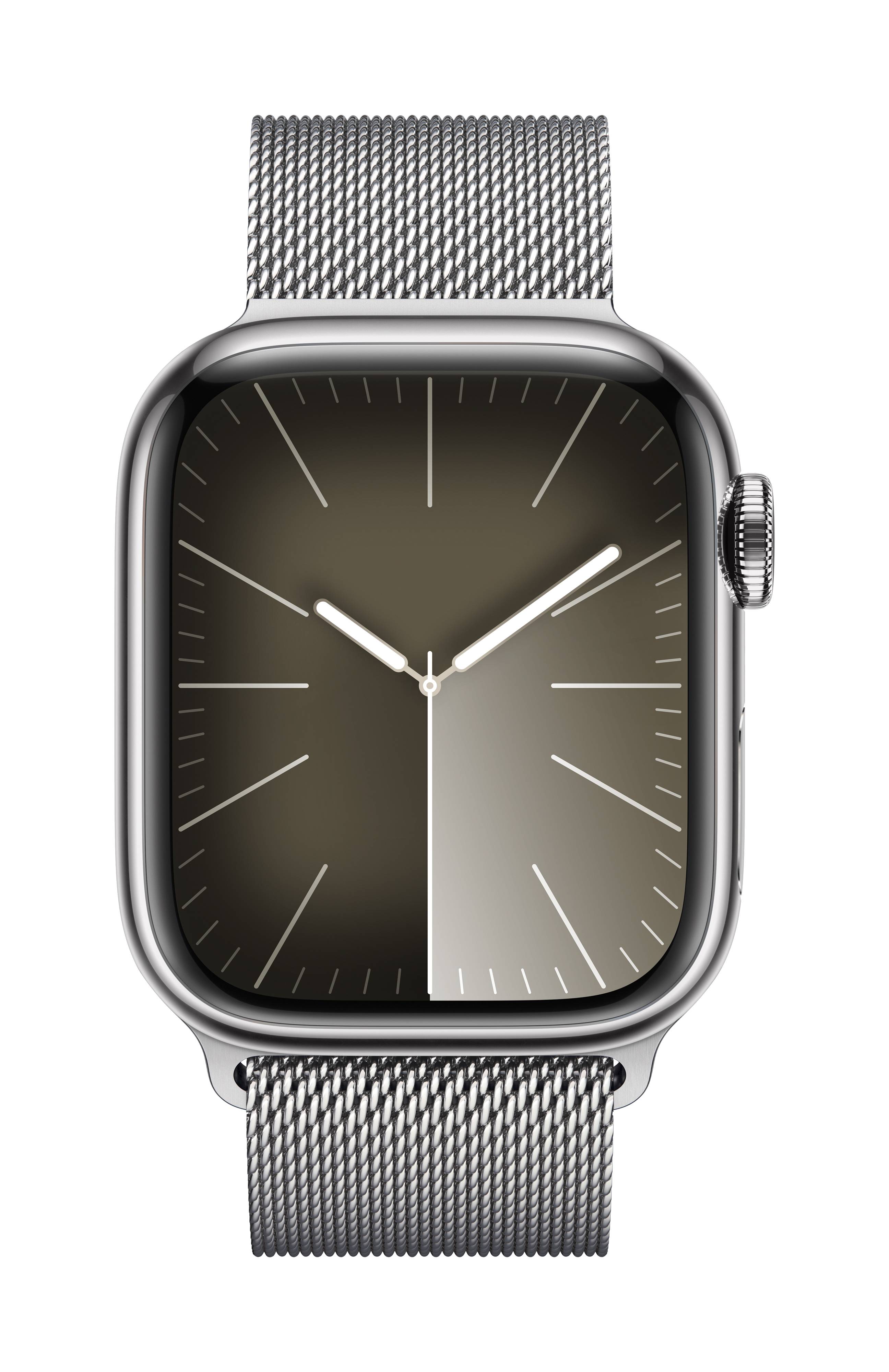 Apple Watch Series 9 GPS + Cellular 41 mm Edelstahlgehäuse Milanese Loop Silber