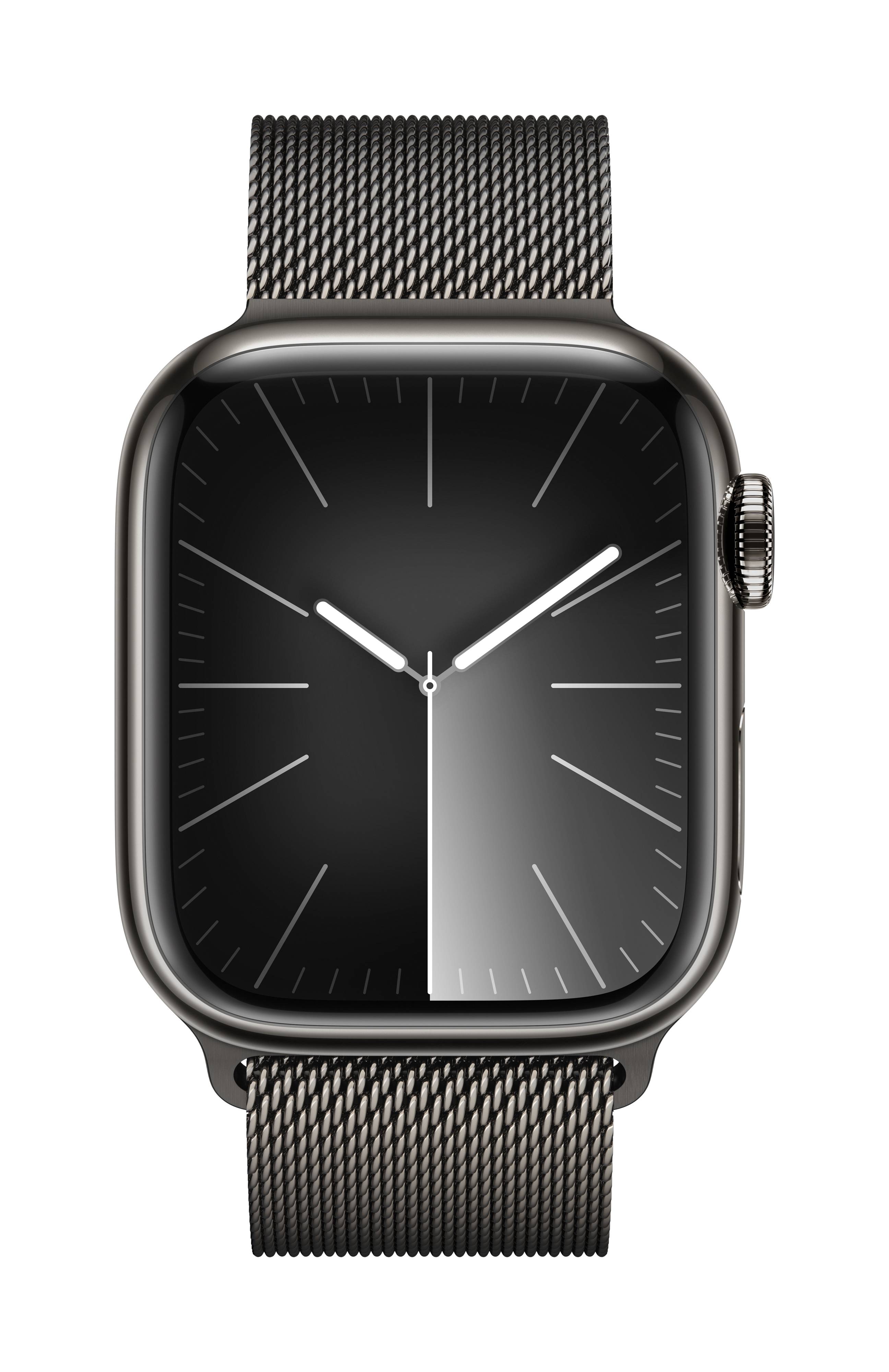 Apple Watch Series 9 GPS + Cellular 41 mm Edelstahlgehäuse Milanese Loop Graphit