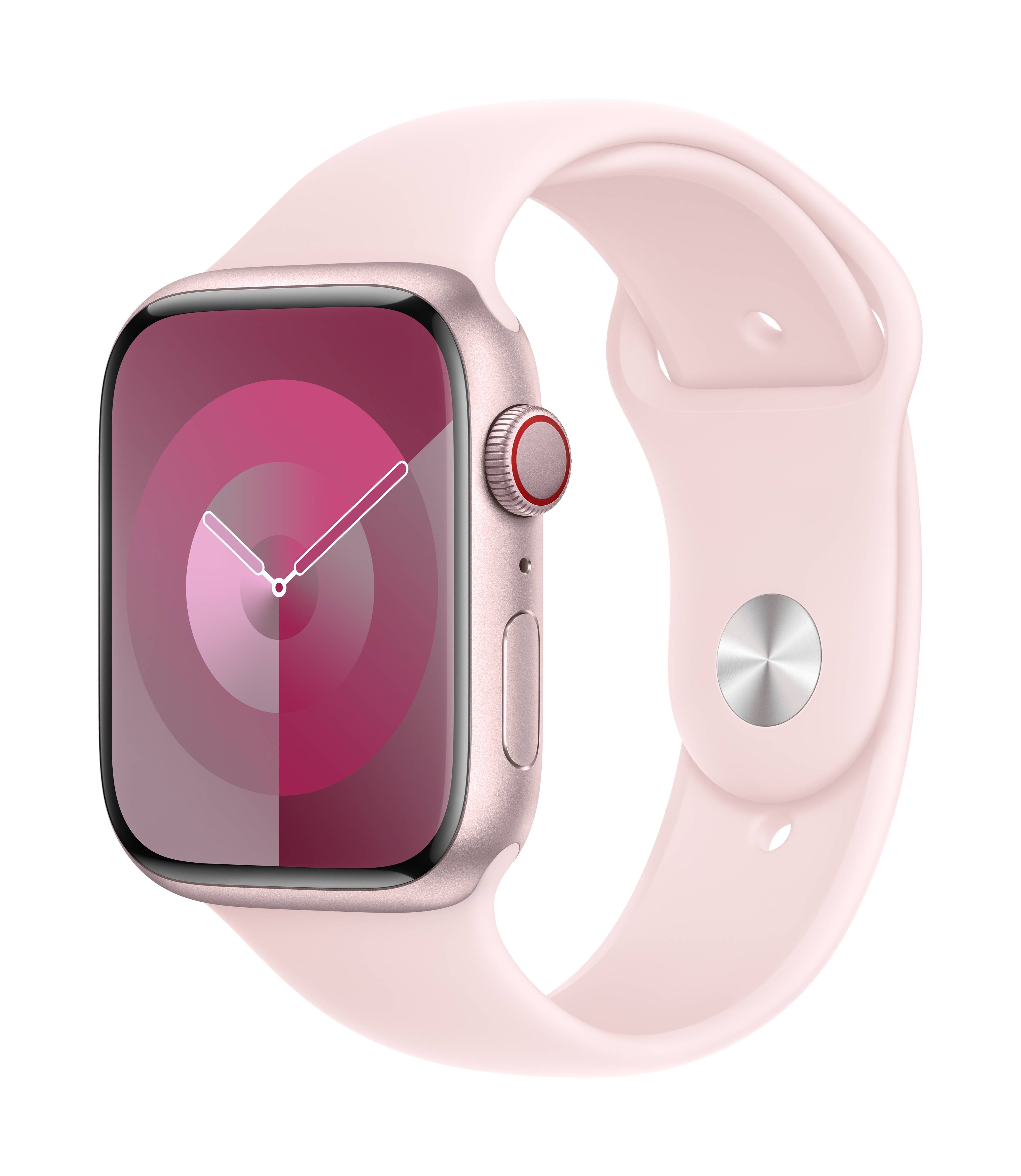 Apple Watch Series 9 GPS + Cellular 45 mm Aluminiumgehäuse Sport Band Light-Pink M/L