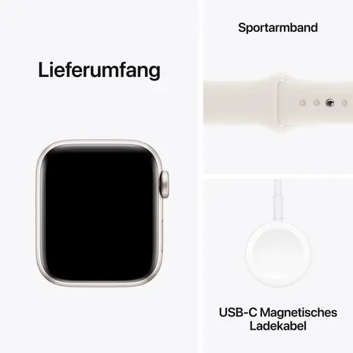 Apple Watch SE (2023) GPS 40mm Aluminiumgehäuse Sport Band Starlight S/M Apple Watch SE (2023) GPS 40mm Aluminiumgehäuse Sport Band Starlight S/M
