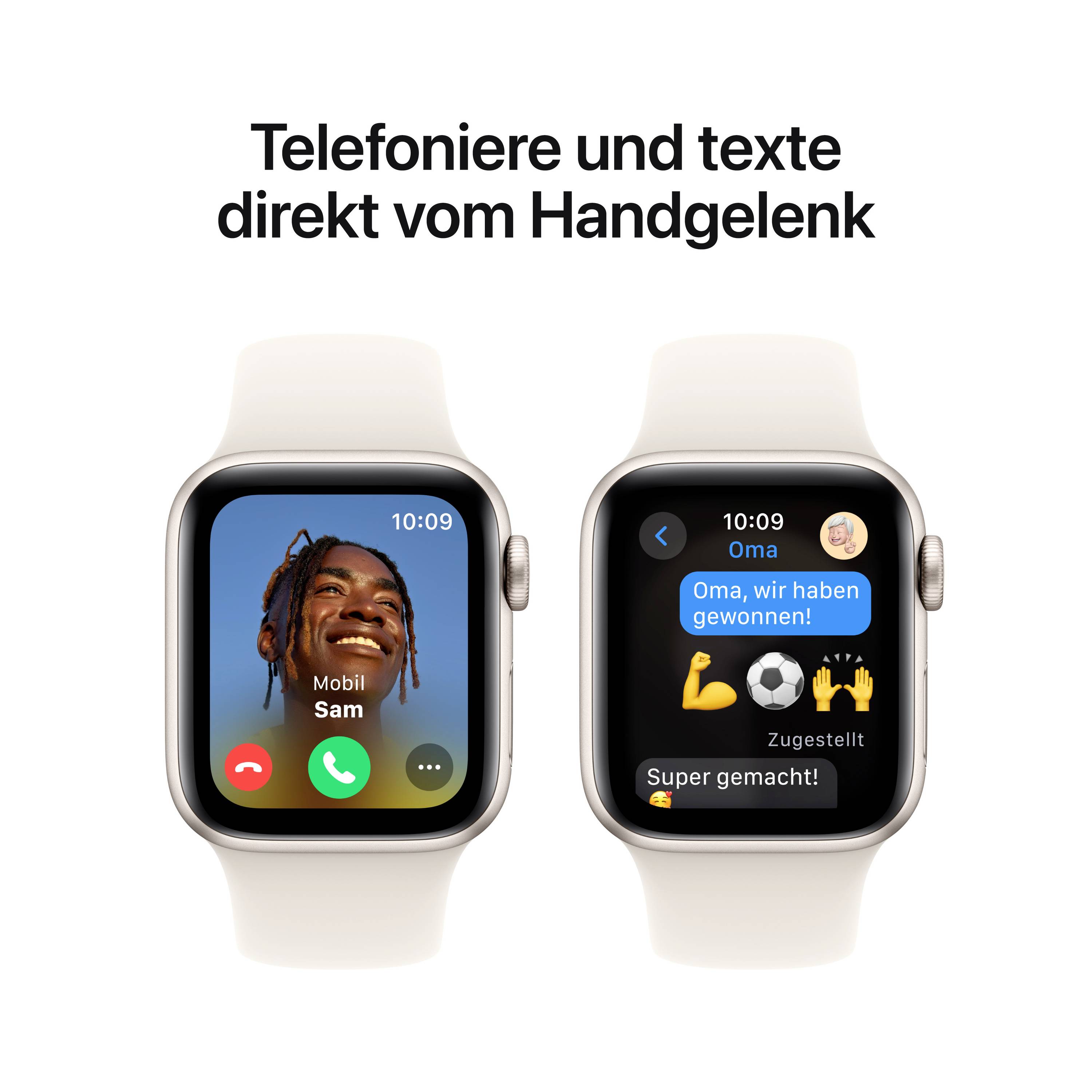 Apple Watch SE (2023) GPS 40mm Aluminiumgehäuse Sport Band Starlight M/L