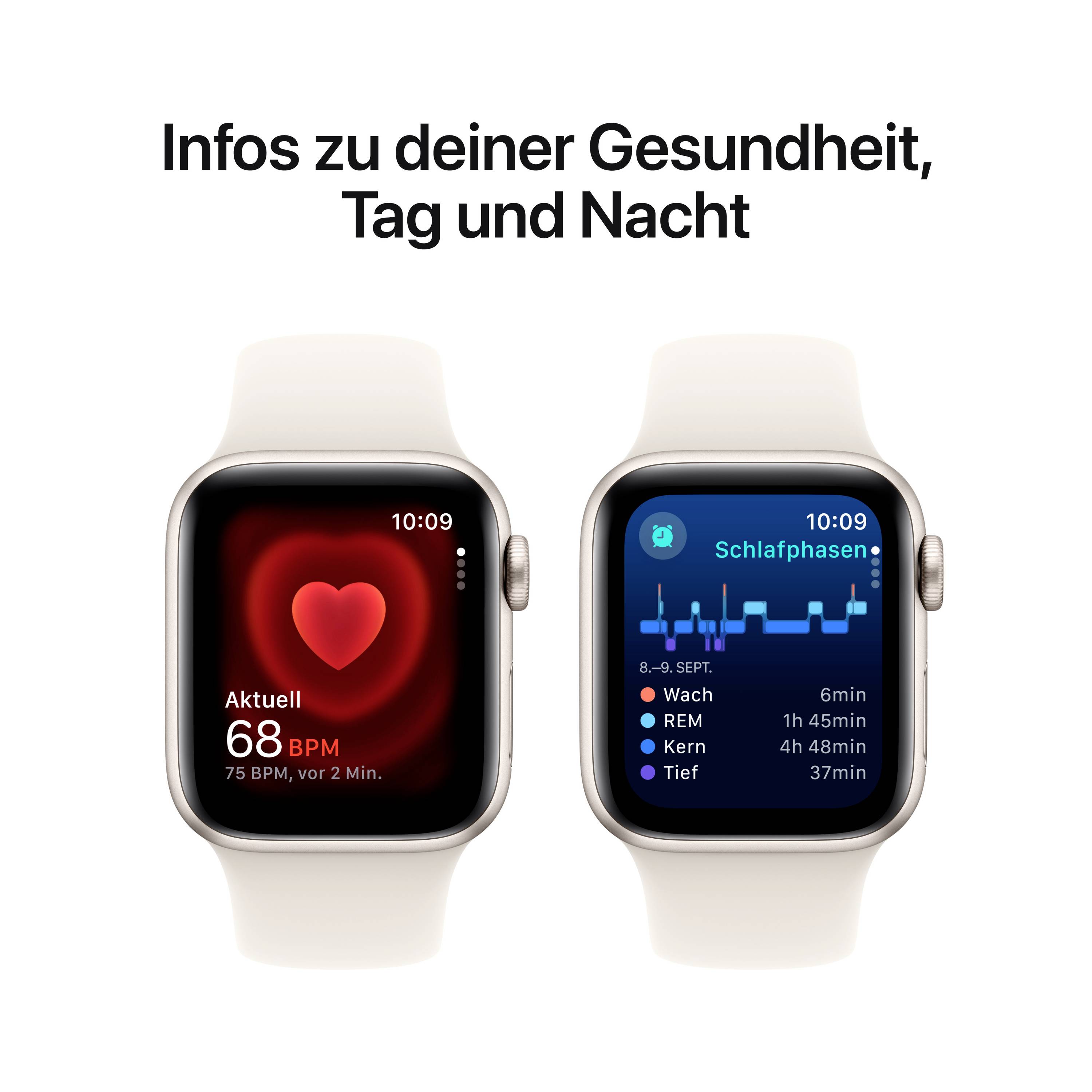 Apple Watch SE (2023) GPS 40mm Aluminiumgehäuse Sport Band Starlight M/L