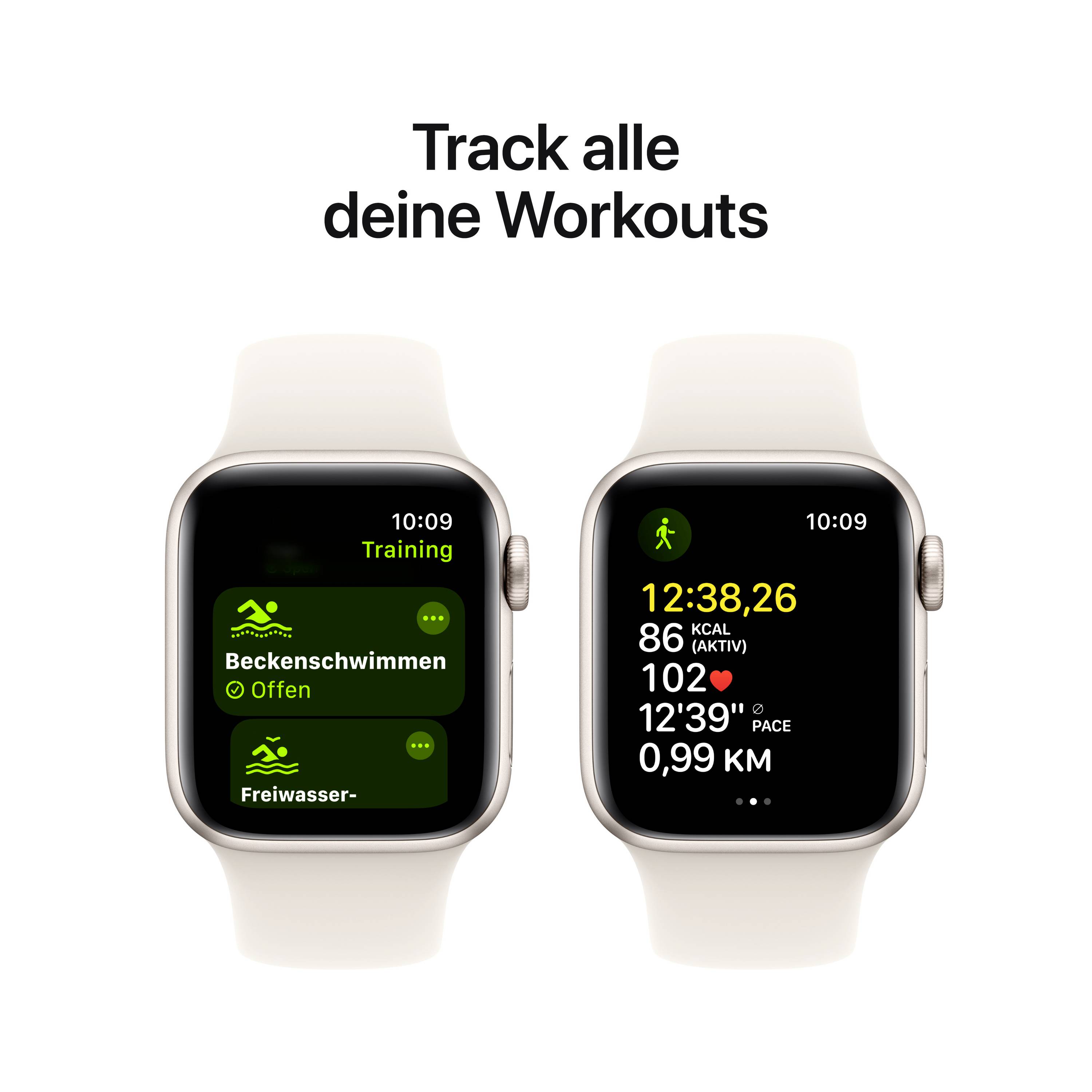 Apple Watch SE (2023) GPS 40mm Aluminiumgehäuse Sport Band Starlight M/L