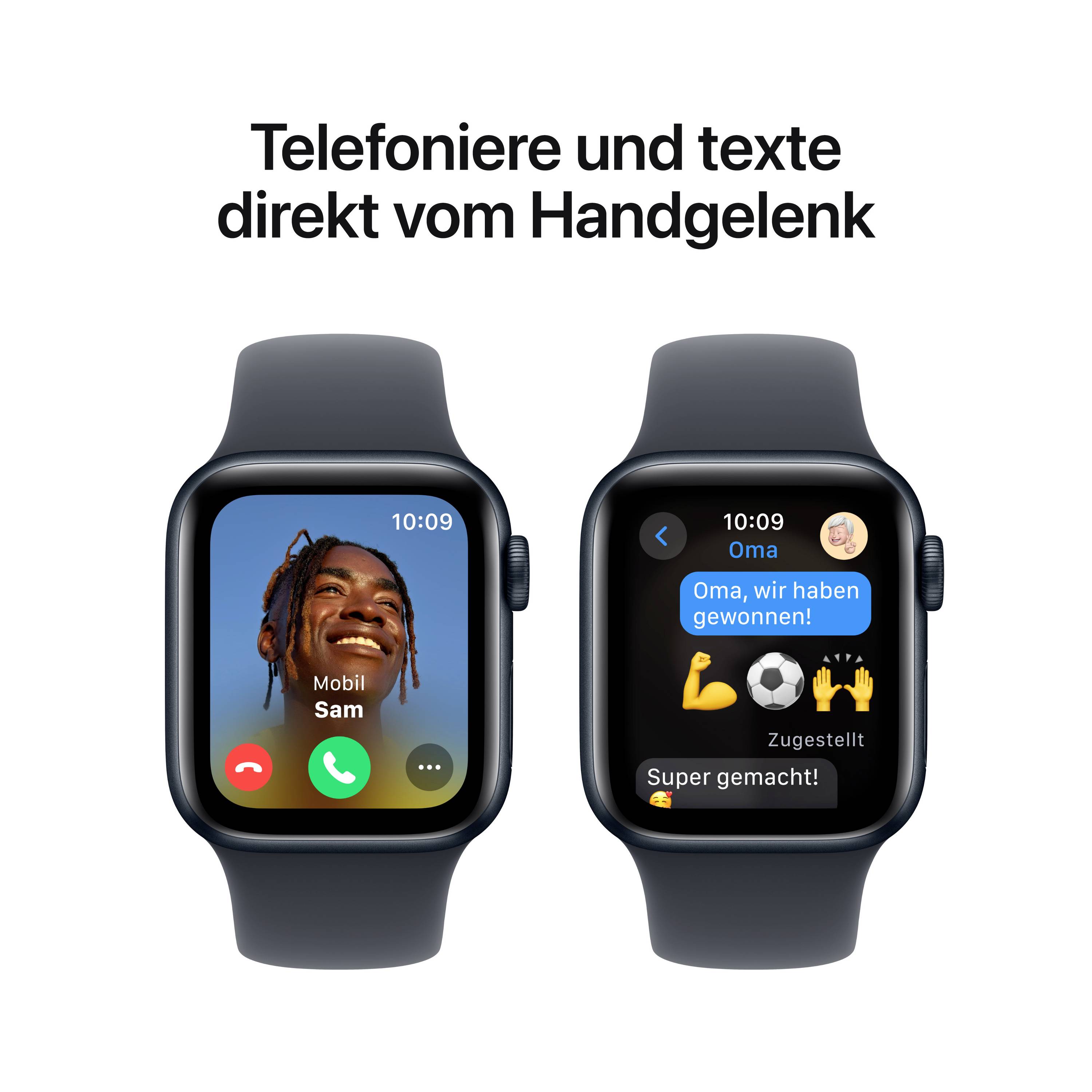 Apple Watch SE (2023) GPS 40 mm Aluminiumgehäuse Sport Band Midnight S/M