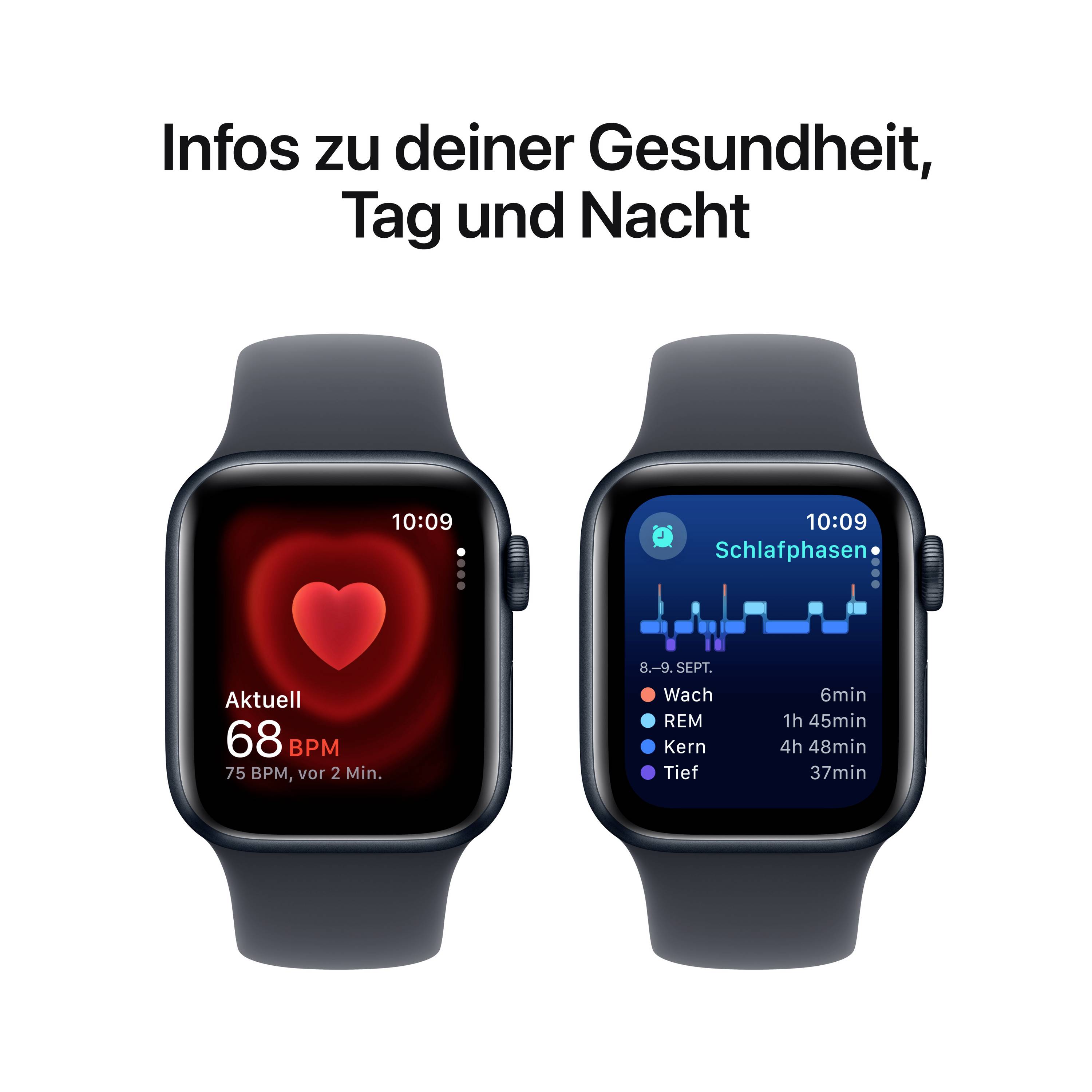 Apple Watch SE (2023) GPS 40 mm Aluminiumgehäuse Sport Band Midnight S/M