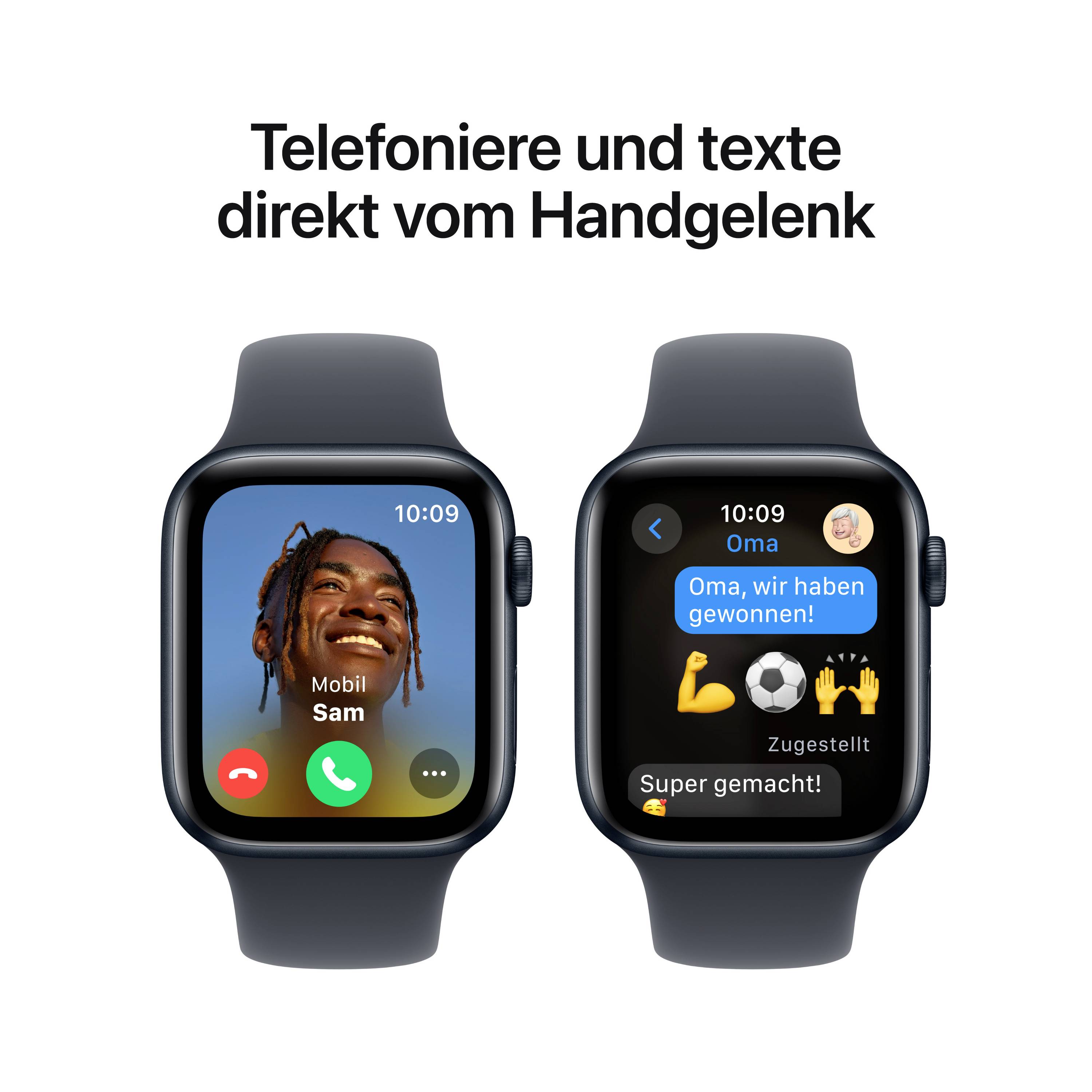 Apple Watch SE (2023) GPS 44 mm Aluminiumgehäuse Sport Band Midnight M/L