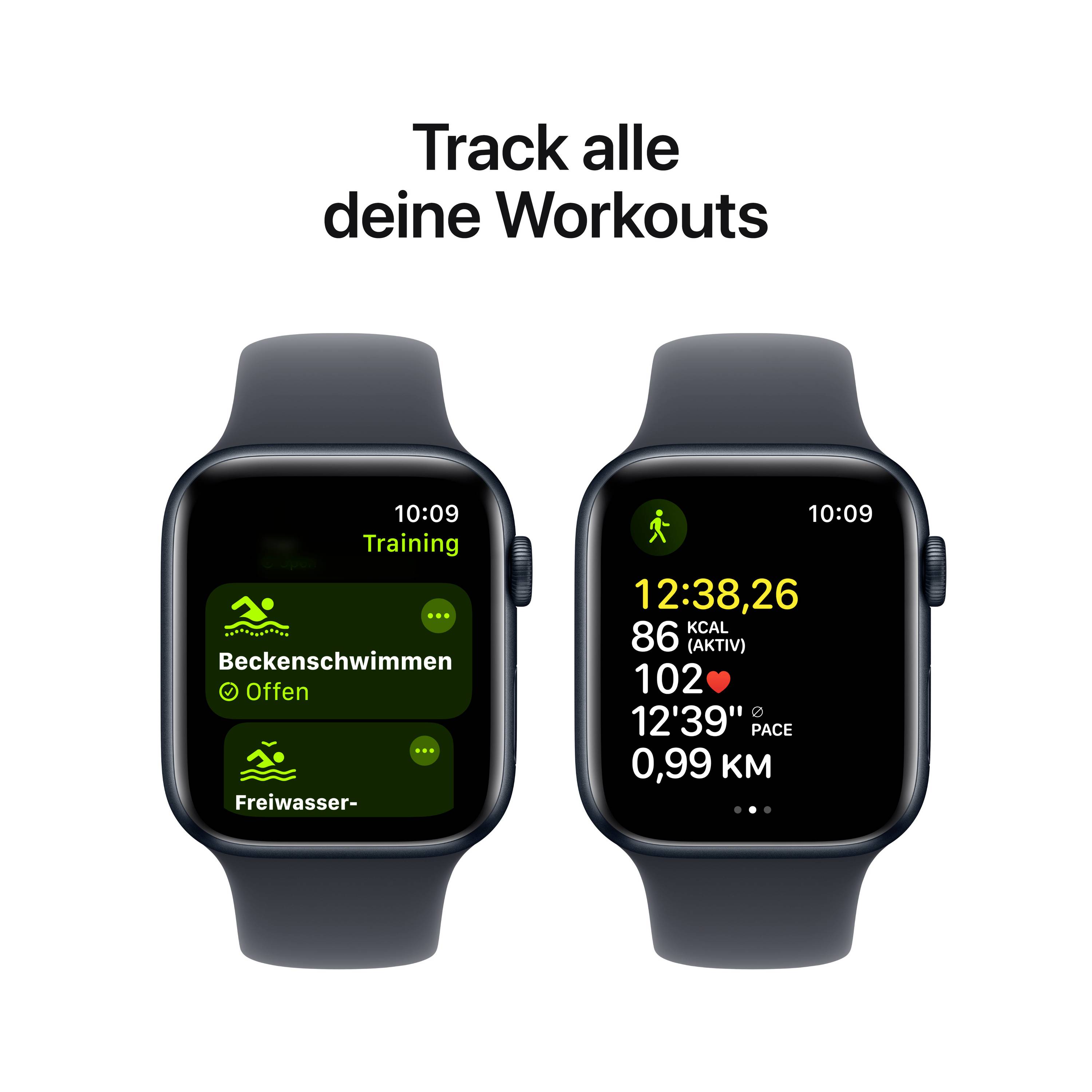 Apple Watch SE (2023) GPS 44 mm Aluminiumgehäuse Sport Band Midnight M/L