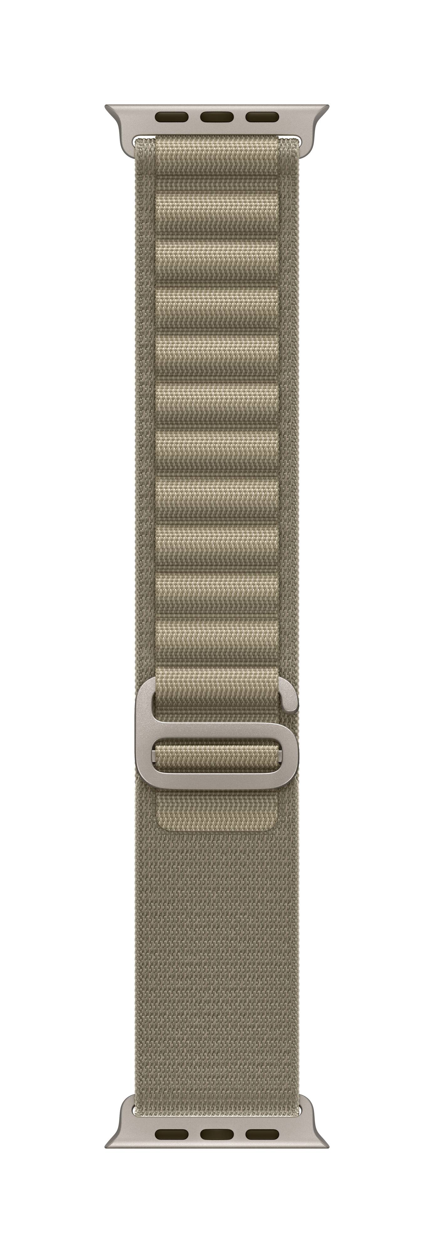 Apple Alpine Loop Armband 44 mm, 45 mm, 49 mm M Oliv Watch Series 4, Watch Series 5, Watch Series 6, Watch Series 7, Watch Series 8, Watch Series