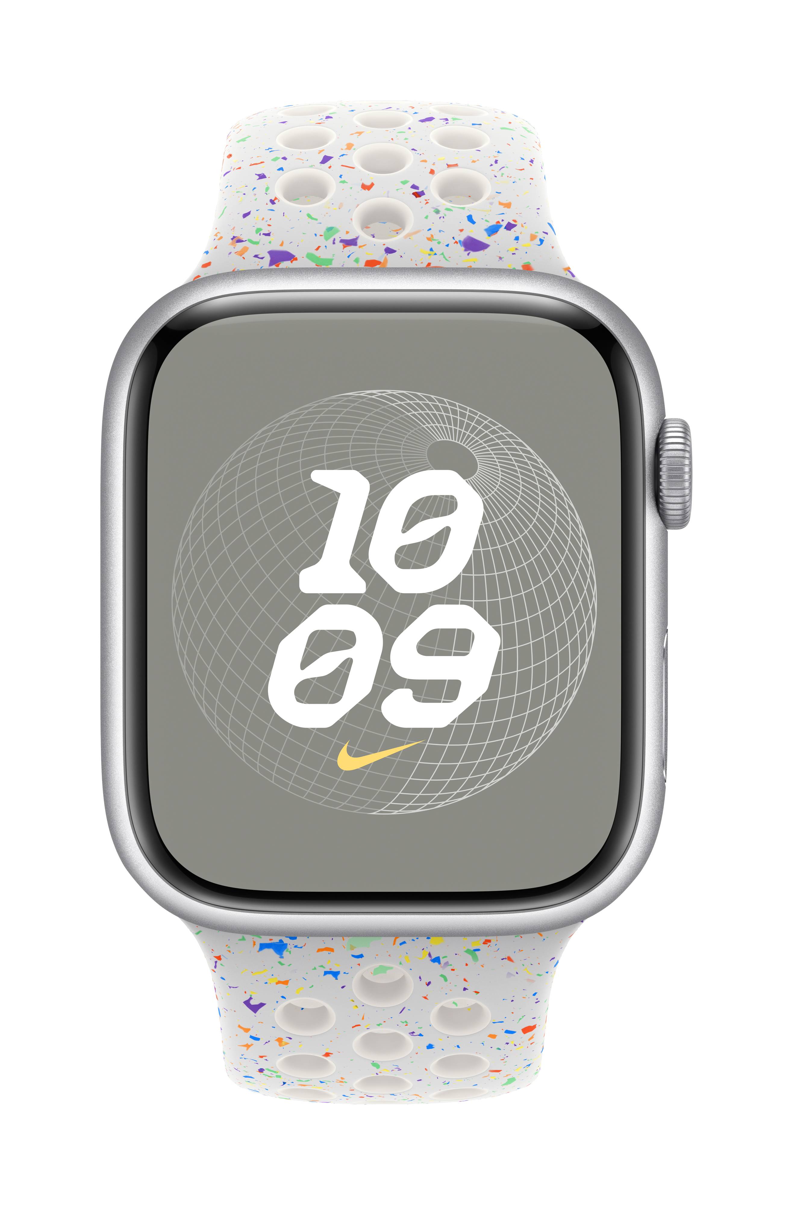 Apple Nike Sportarmband Armband 45mm S/M Pure Platinum Watch Ultra 2, Watch Ultra, Watch Series 9, Watch Series 8, Watch Series