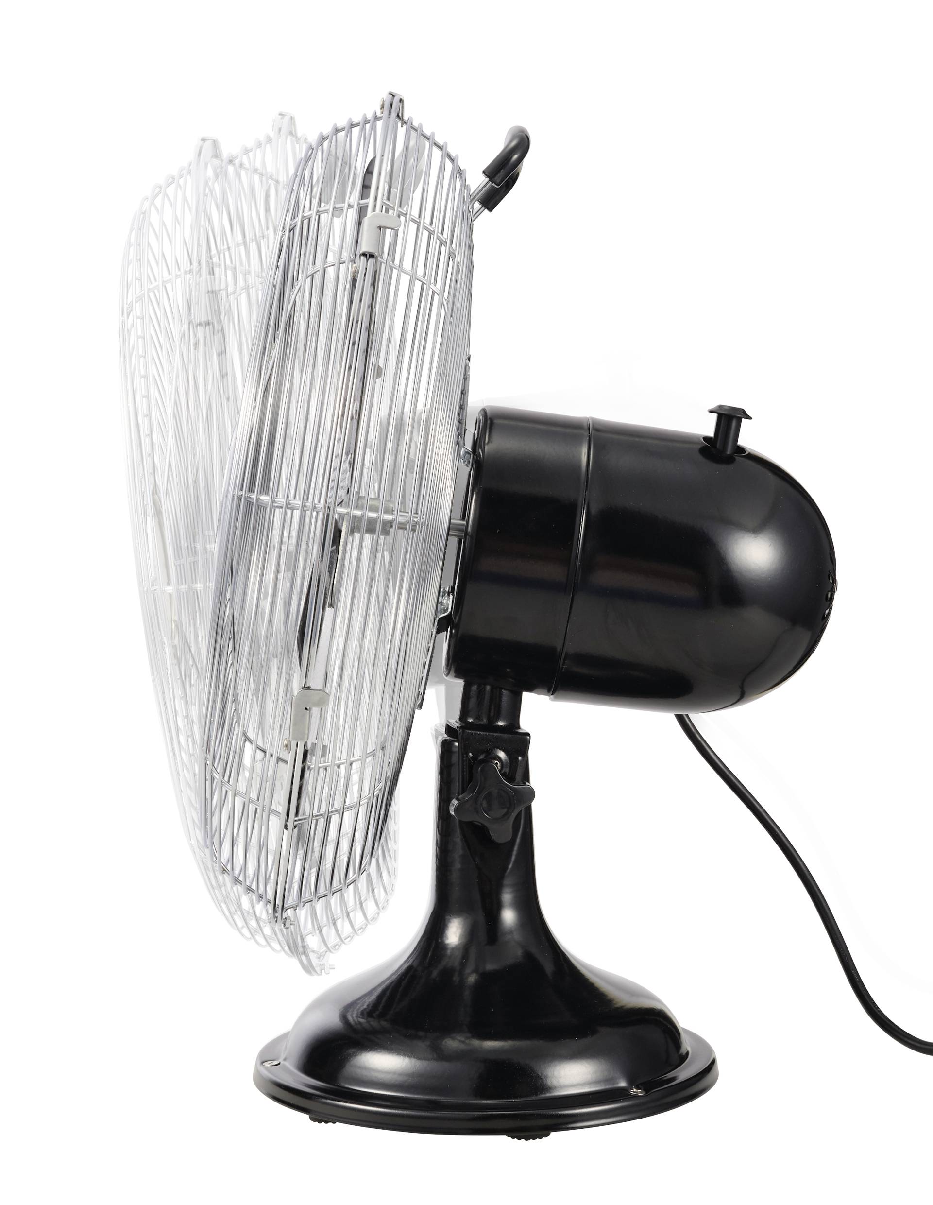 Sygonix Tischventilator 40 W (Ø x H) 335 mm x 415 mm Silber Oszillierend