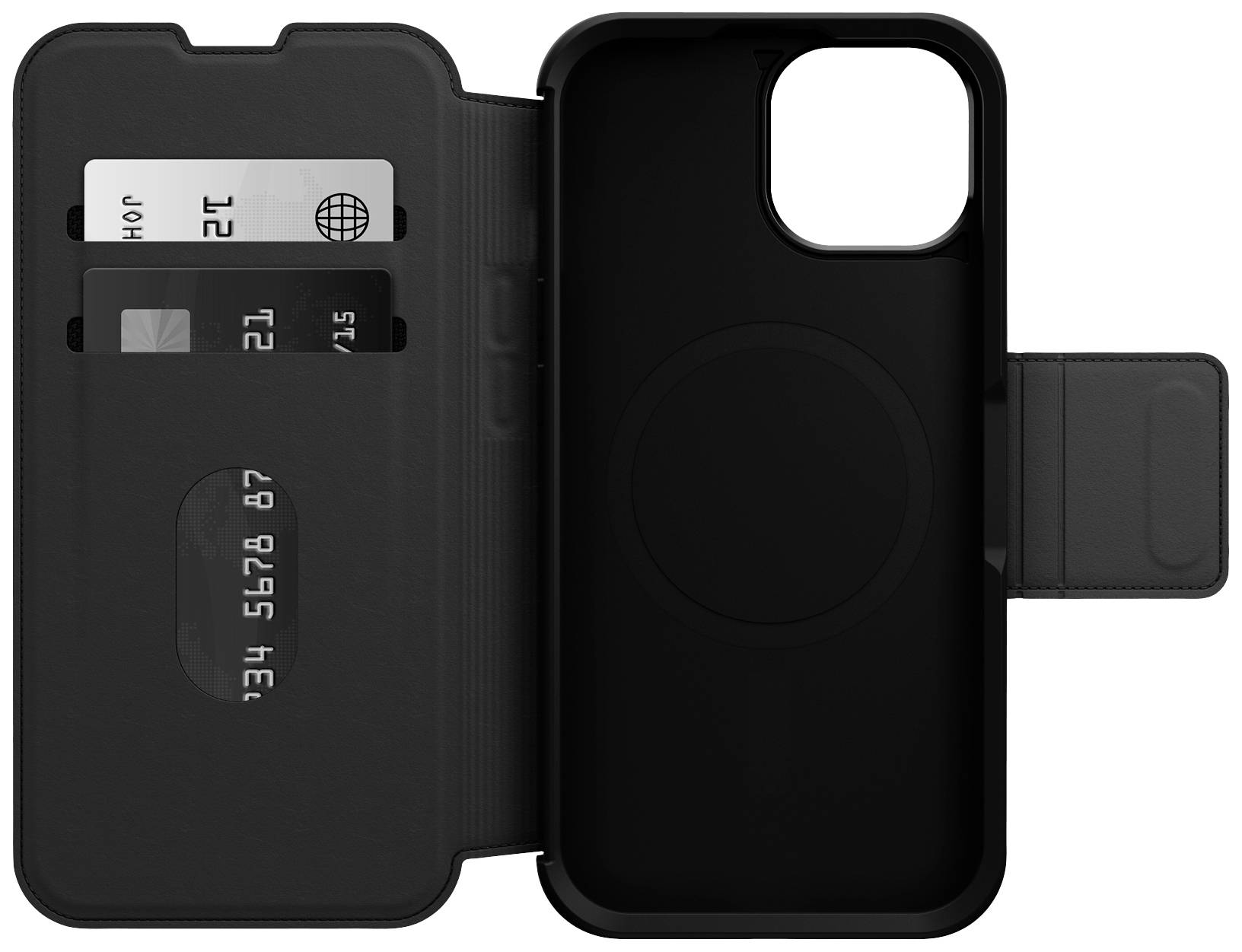 Otterbox Strada Folio Booklet Apple iPhone 16e, iPhone 15 Schwarz MagSafe kompatibel 77-93815