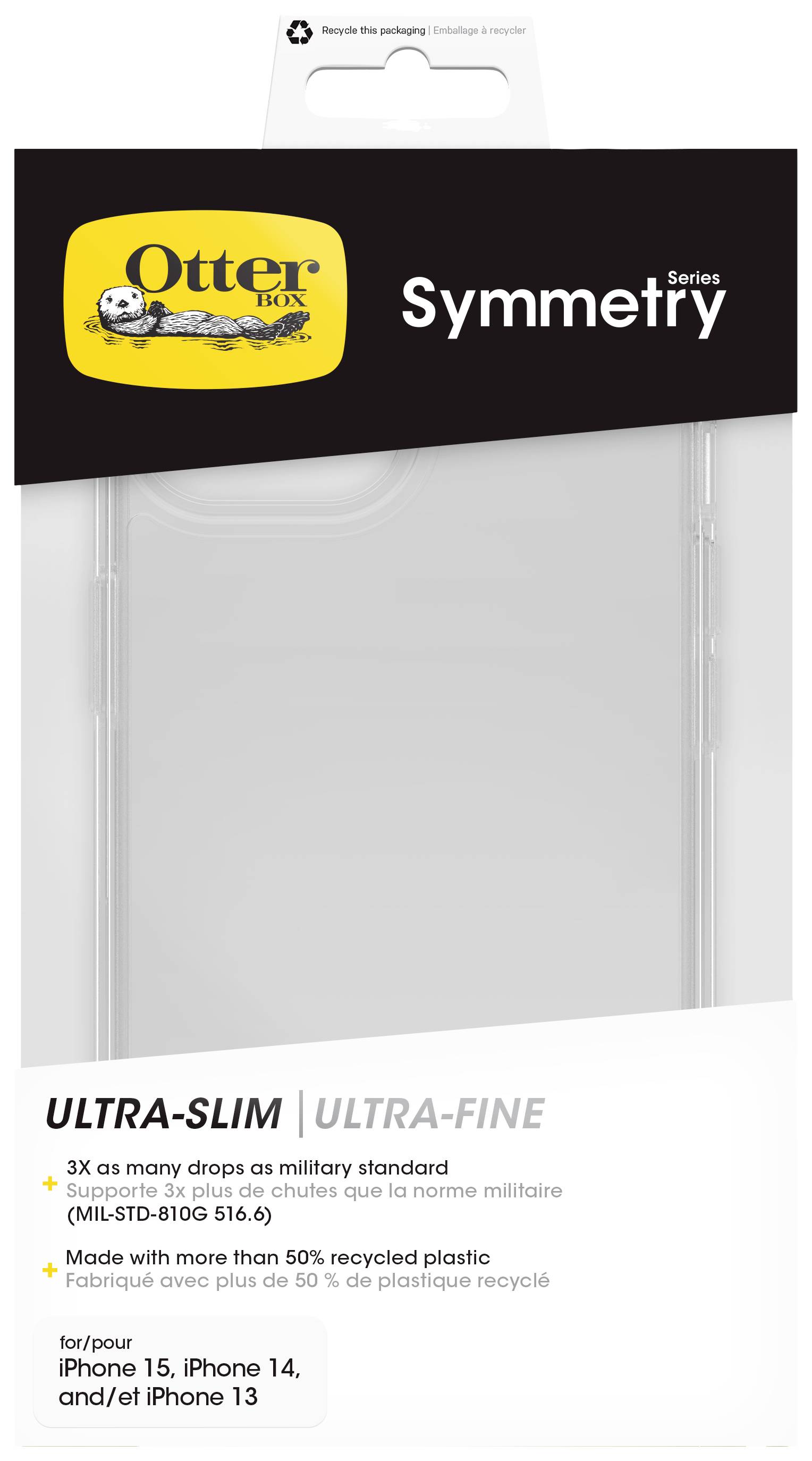 Otterbox Symmetry Backcover Apple iPhone 16e, iPhone 15 Transparent MagSafe kompatibel 77-92668