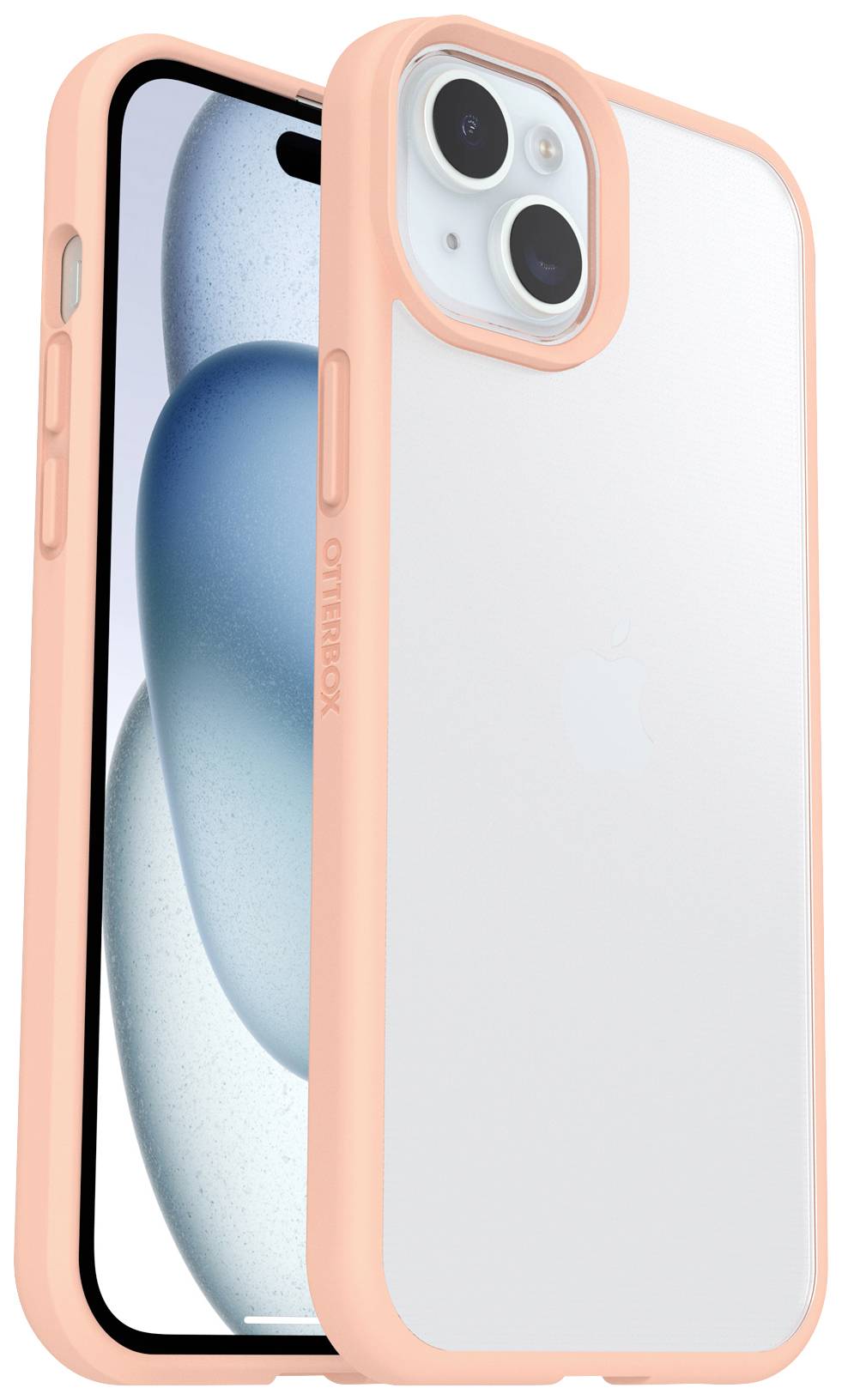 Otterbox React Backcover Apple iPhone 15 Plus Transparent, Peach Induktives Laden 77-92775