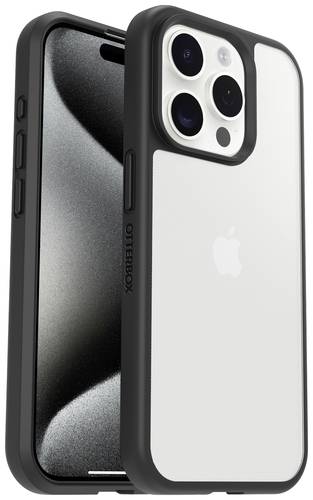 Otterbox React Backcover Apple iPhone 15 Pro Transparent, Schwarz Induktives Laden
