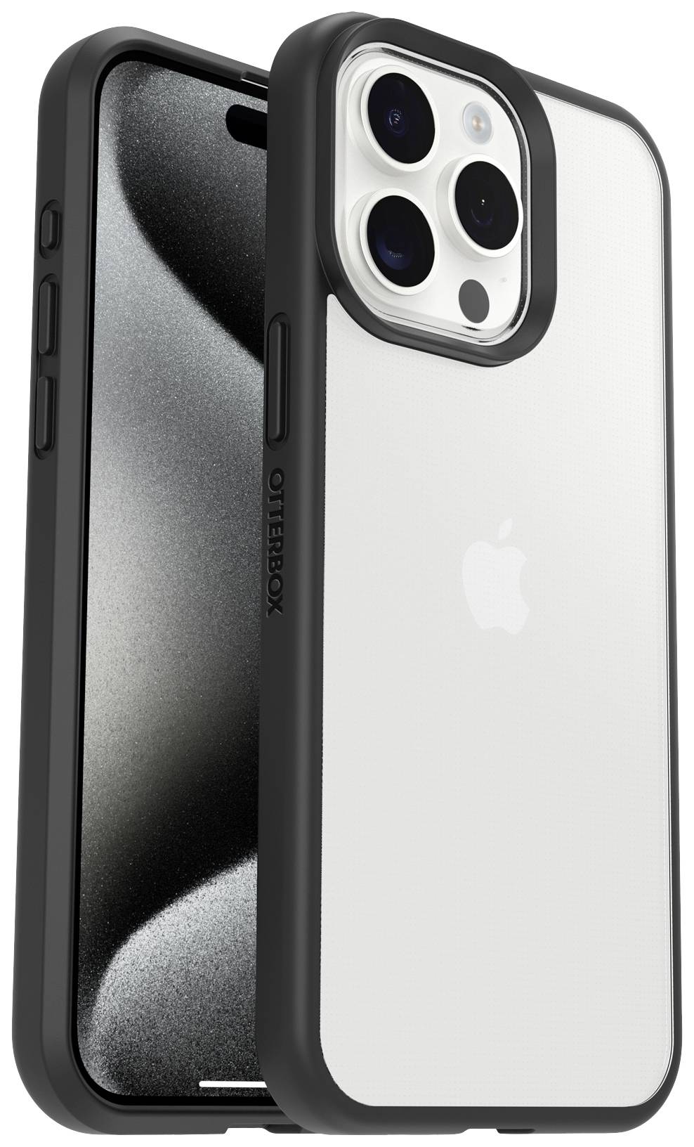 Otterbox React Backcover Apple iPhone 15 Pro Max Transparent, Schwarz Induktives Laden 77-92783