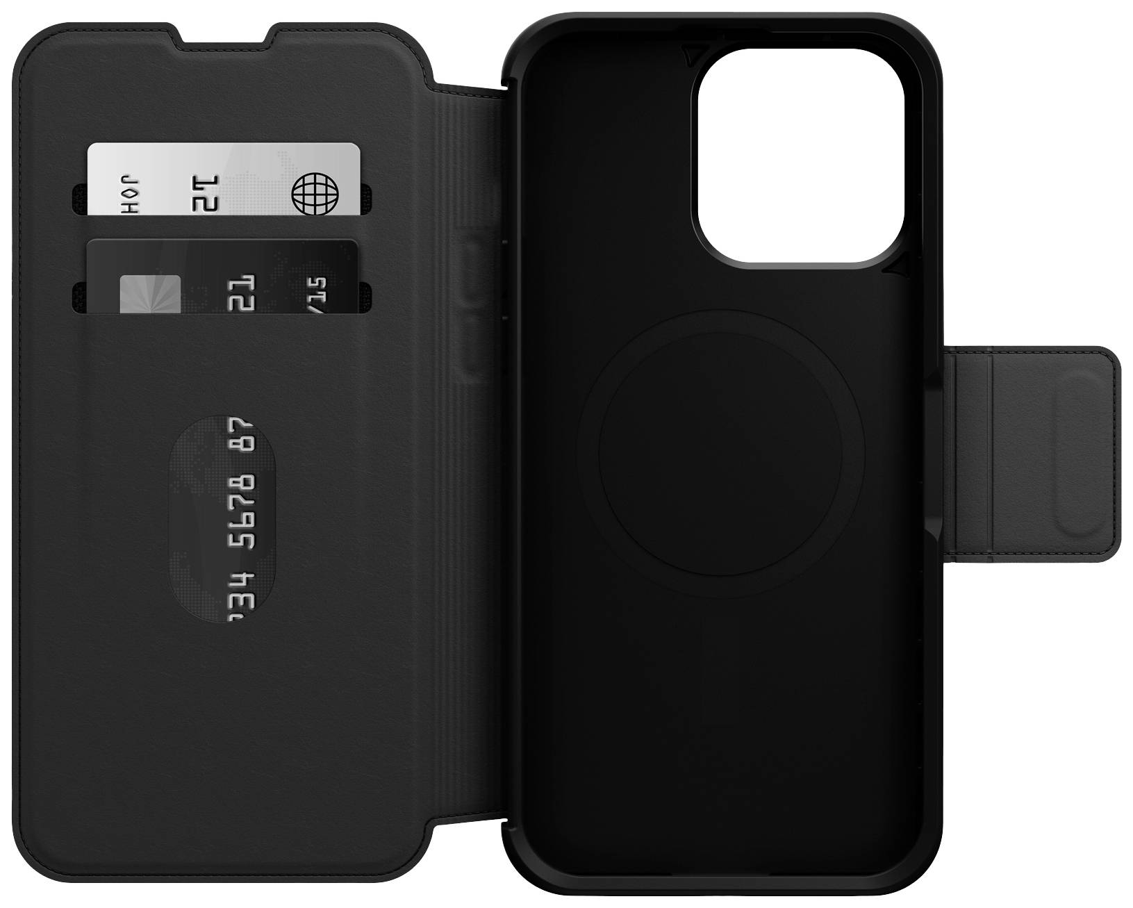 Otterbox Strada Folio Booklet Apple iPhone 15 Pro Max Schwarz MagSafe kompatibel