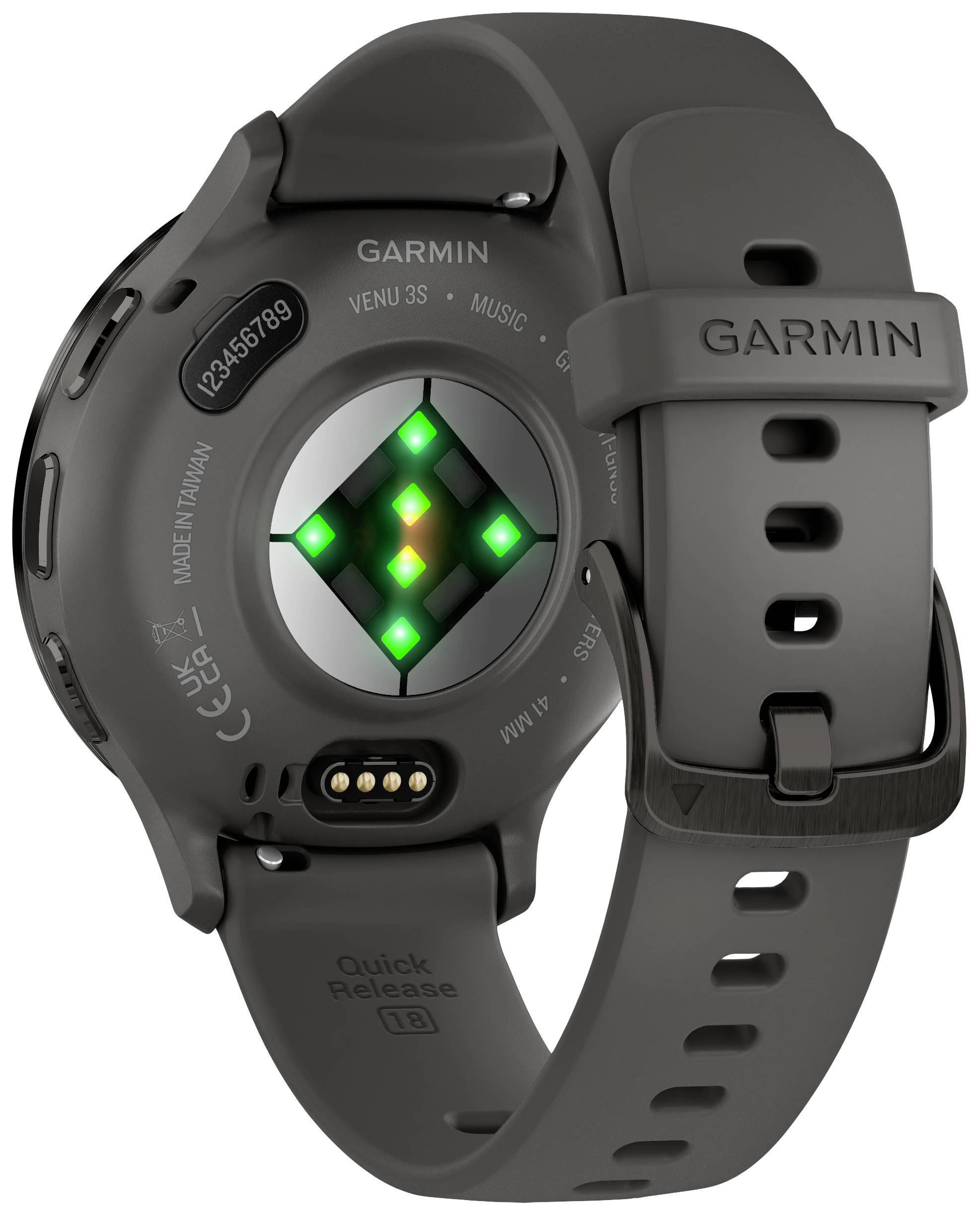 Garmin VENU® 3S Smartwatch 41 mm Kiesel-Grau
