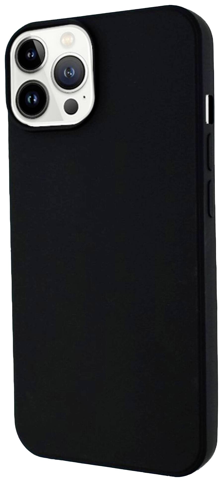 Schwarze Handyhülle mit Kameraausschnitt auf der Rückseite.