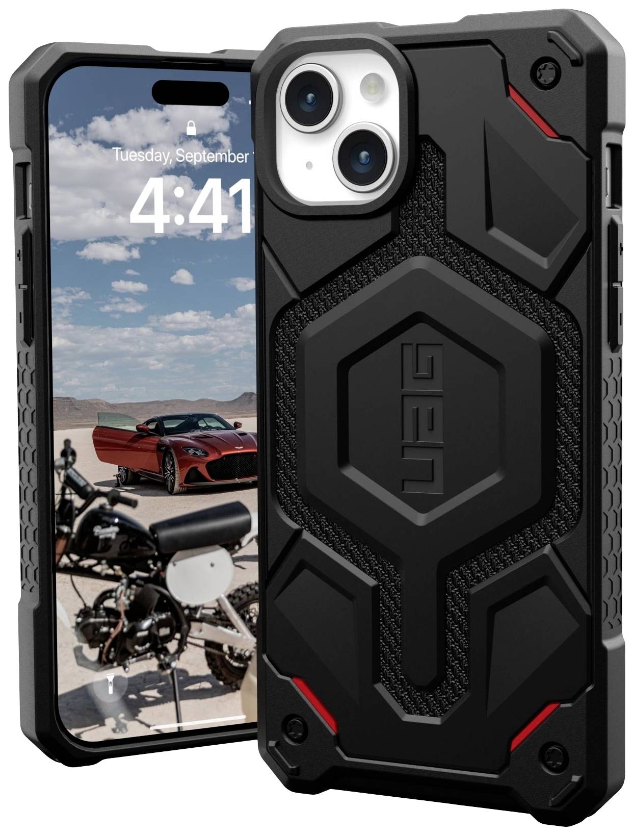 Urban Armor Gear Monarch Pro MagSafe Backcover Apple iPhone 15 Plus Kevlar® MagSafe kompatibel 114220113940