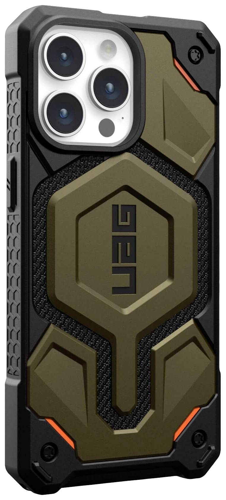 Urban Armor Gear Monarch Pro MagSafe Backcover Apple iPhone 15 Pro Max Kevlar®, Grün MagSafe kompatibel 11422211397B