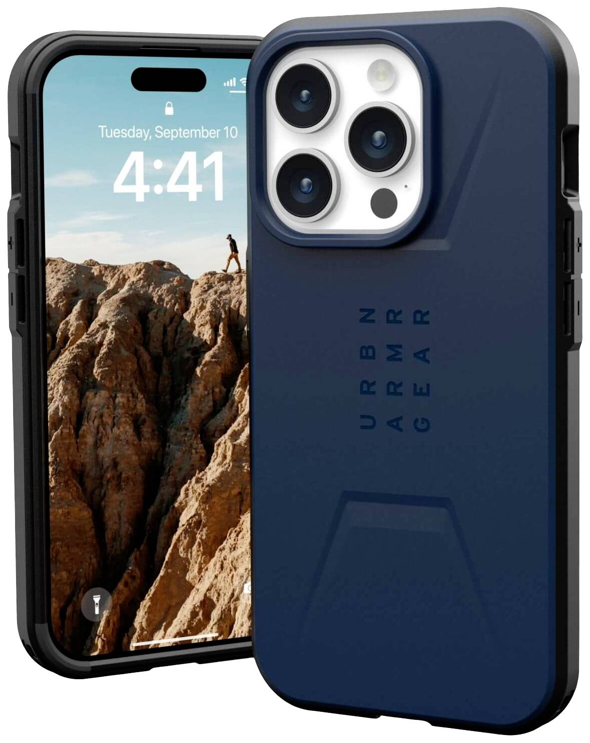 Urban Armor Gear Civilian MagSafe Backcover Apple iPhone 15 Pro Blau MagSafe kompatibel 114275115555