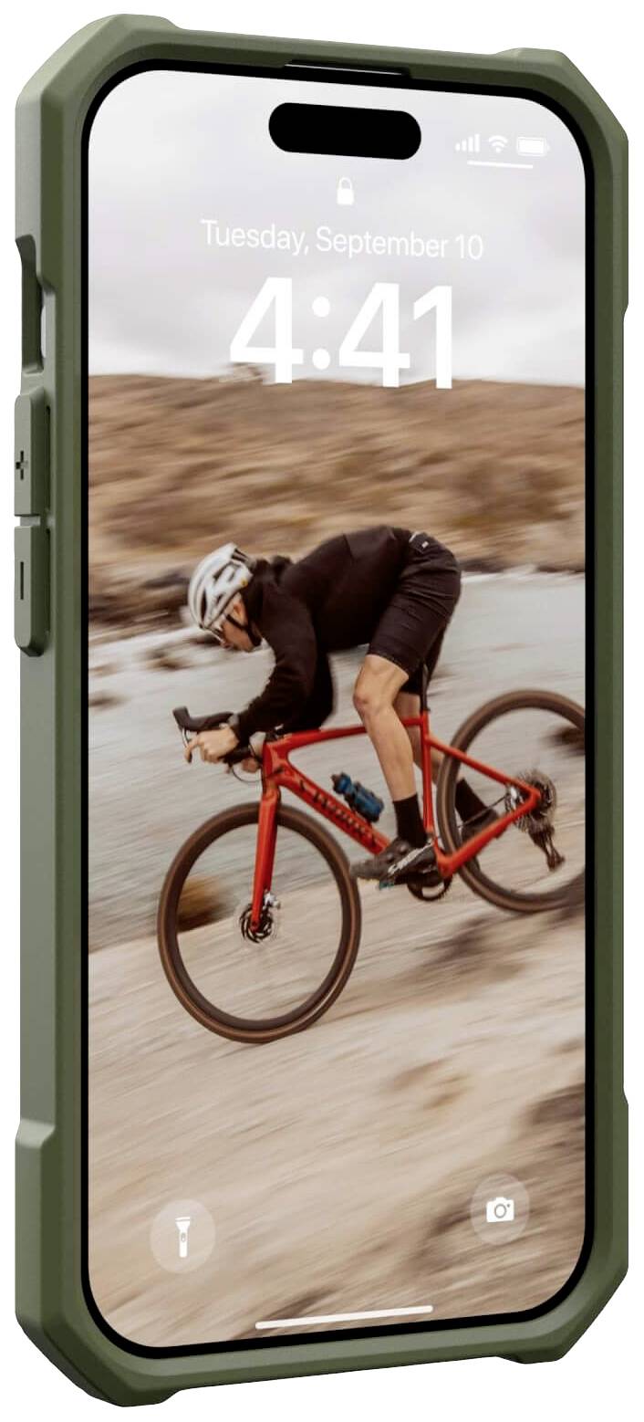Urban Armor Gear Essential Armor MagSafe Backcover Apple iPhone 15 Pro Oliv MagSafe kompatibel 114276117272