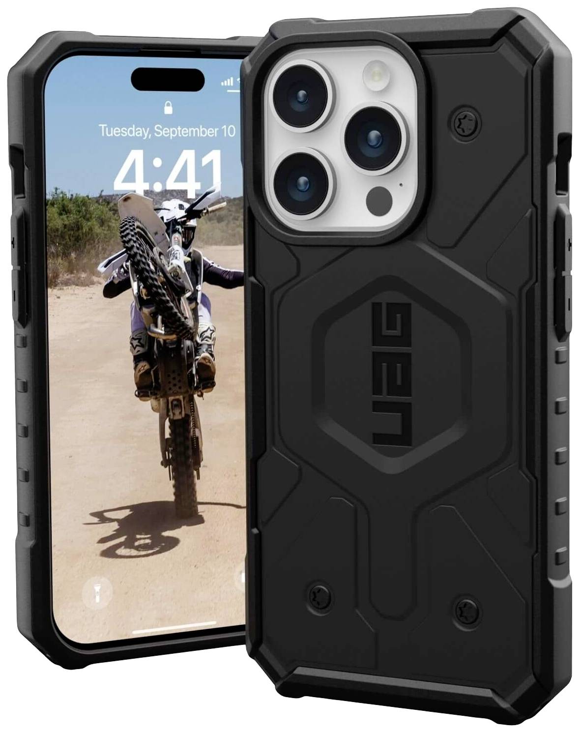Urban Armor Gear Pathfinder MagSafe Backcover Apple iPhone 15 Pro Schwarz MagSafe kompatibel 114281114040
