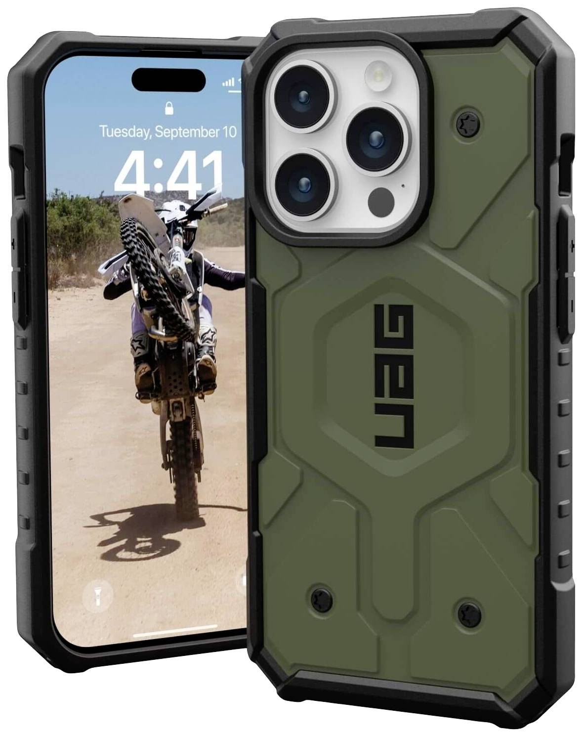 Urban Armor Gear Pathfinder MagSafe Backcover Apple iPhone 15 Pro Oliv MagSafe kompatibel 114281117272