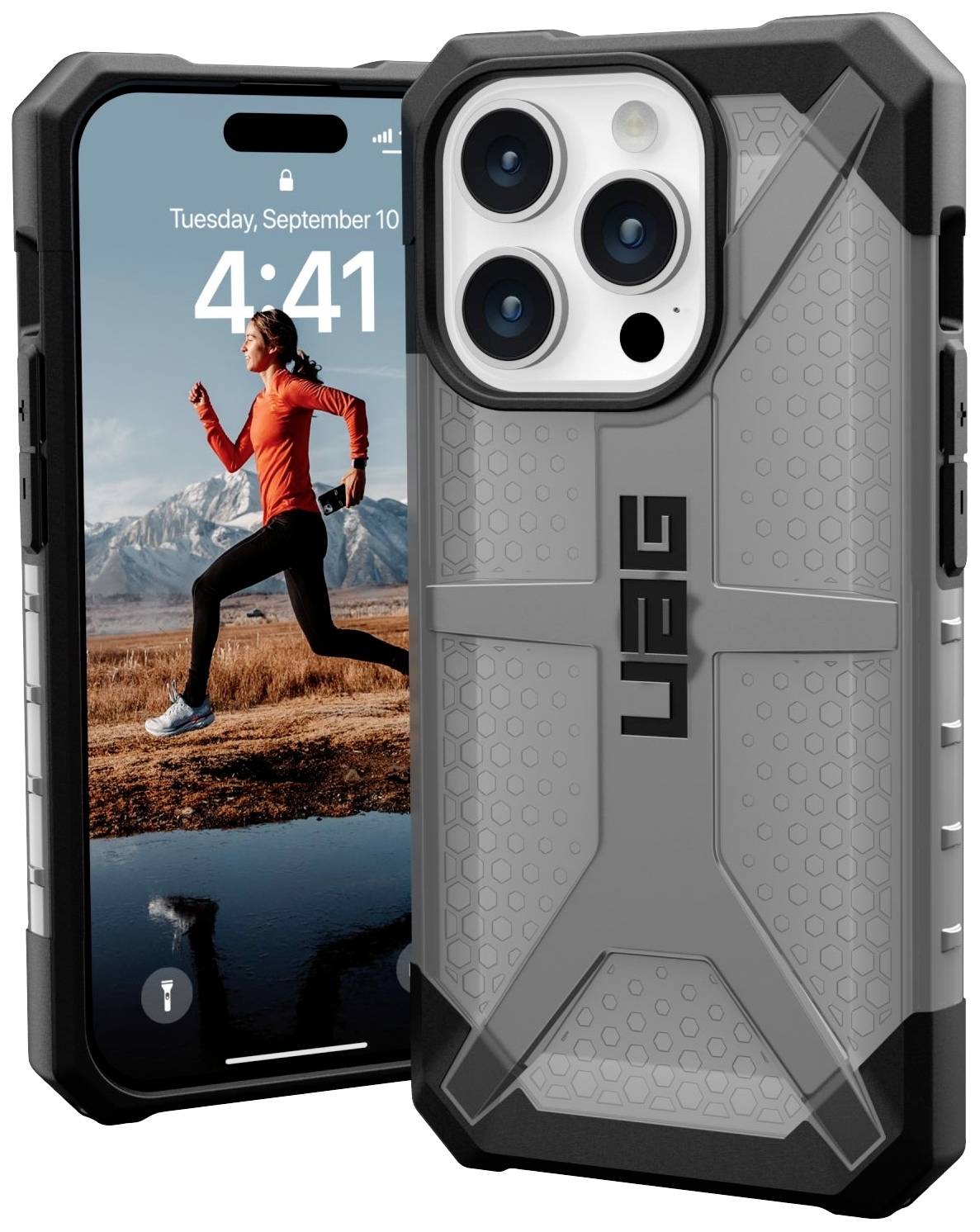 Urban Armor Gear Plasma Backcover Apple iPhone 15 Pro Grau (transparent) 114284113131