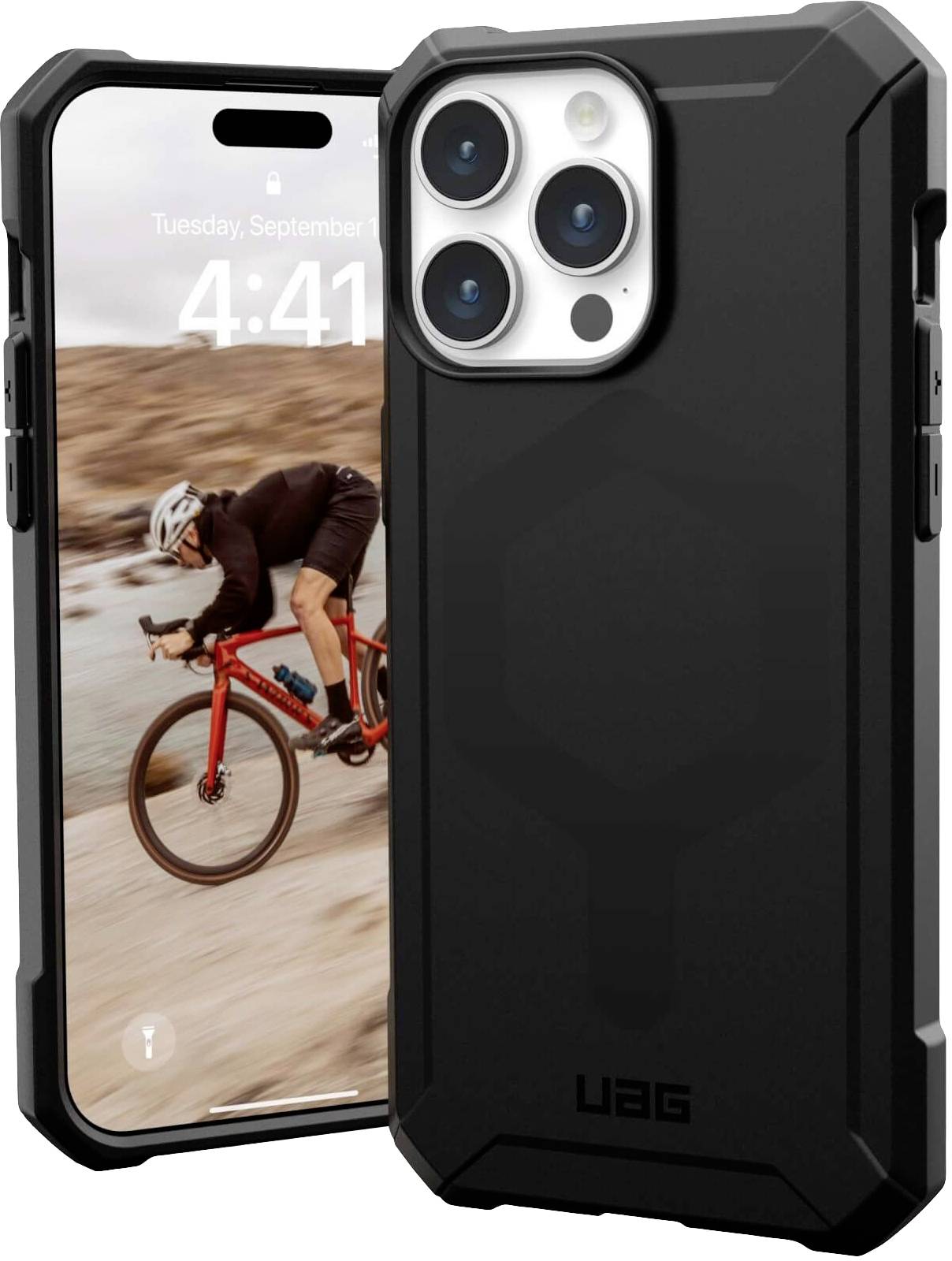 Urban Armor Gear Essential Armor MagSafe Backcover Apple iPhone 15 Pro Max Schwarz MagSafe kompatibel 114296114040