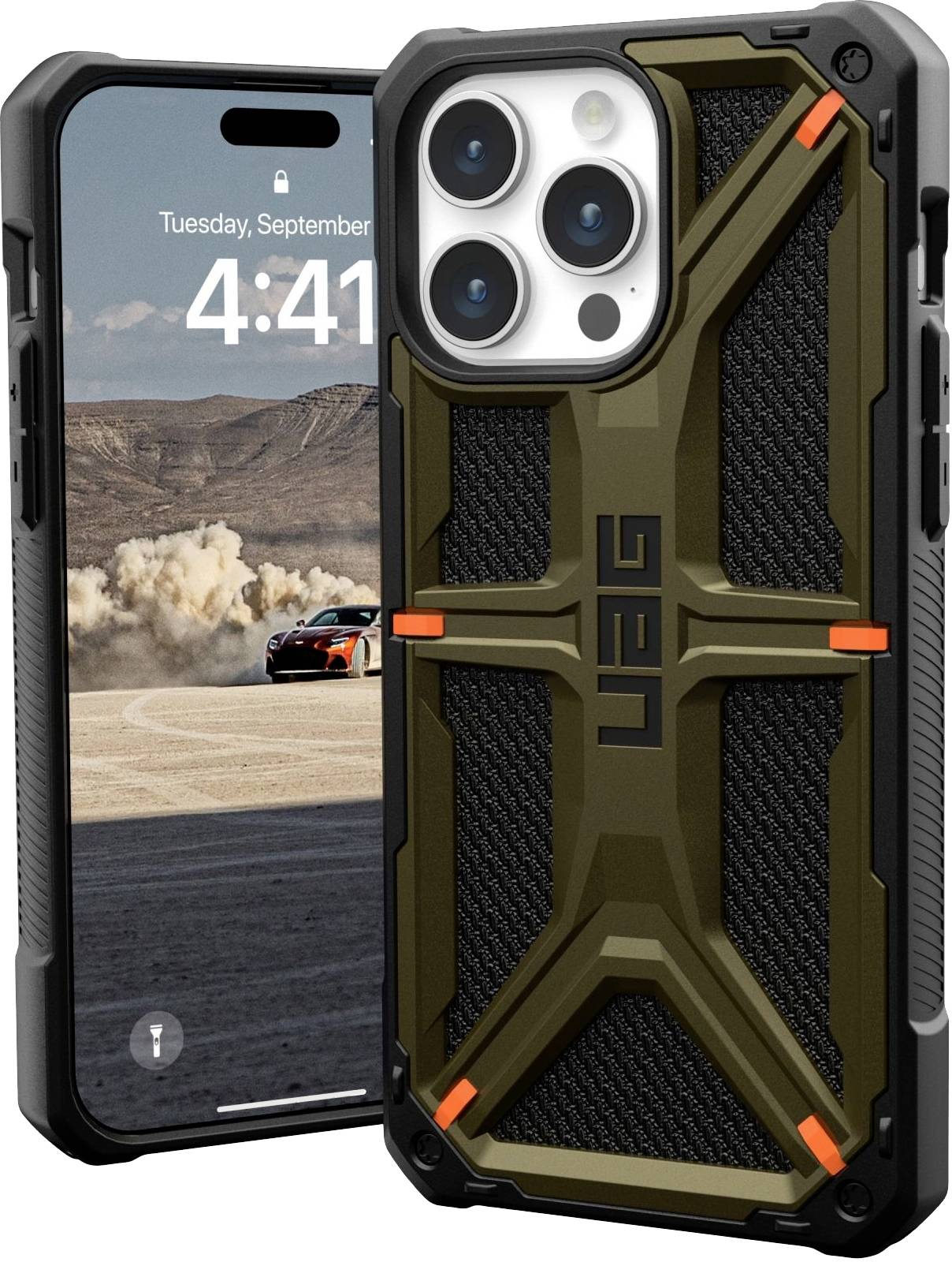 Urban Armor Gear Monarch Backcover Apple iPhone 15 Pro Max Kevlar®, Grün 11429811397B