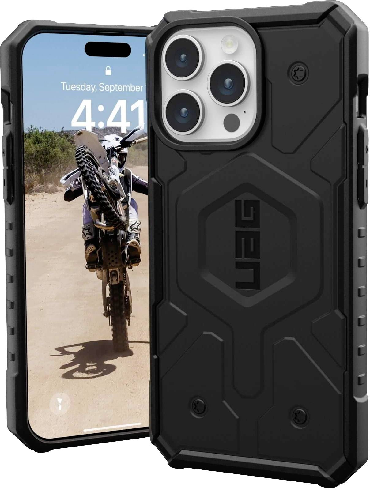 Urban Armor Gear Pathfinder MagSafe Backcover Apple iPhone 15 Pro Max Schwarz MagSafe kompatibel 114301114040