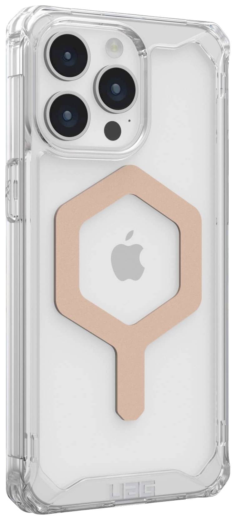 Urban Armor Gear Plyo MagSafe Backcover Apple iPhone 15 Pro Max Ice, Transparent, Roségold MagSafe kompatibel 114305114348