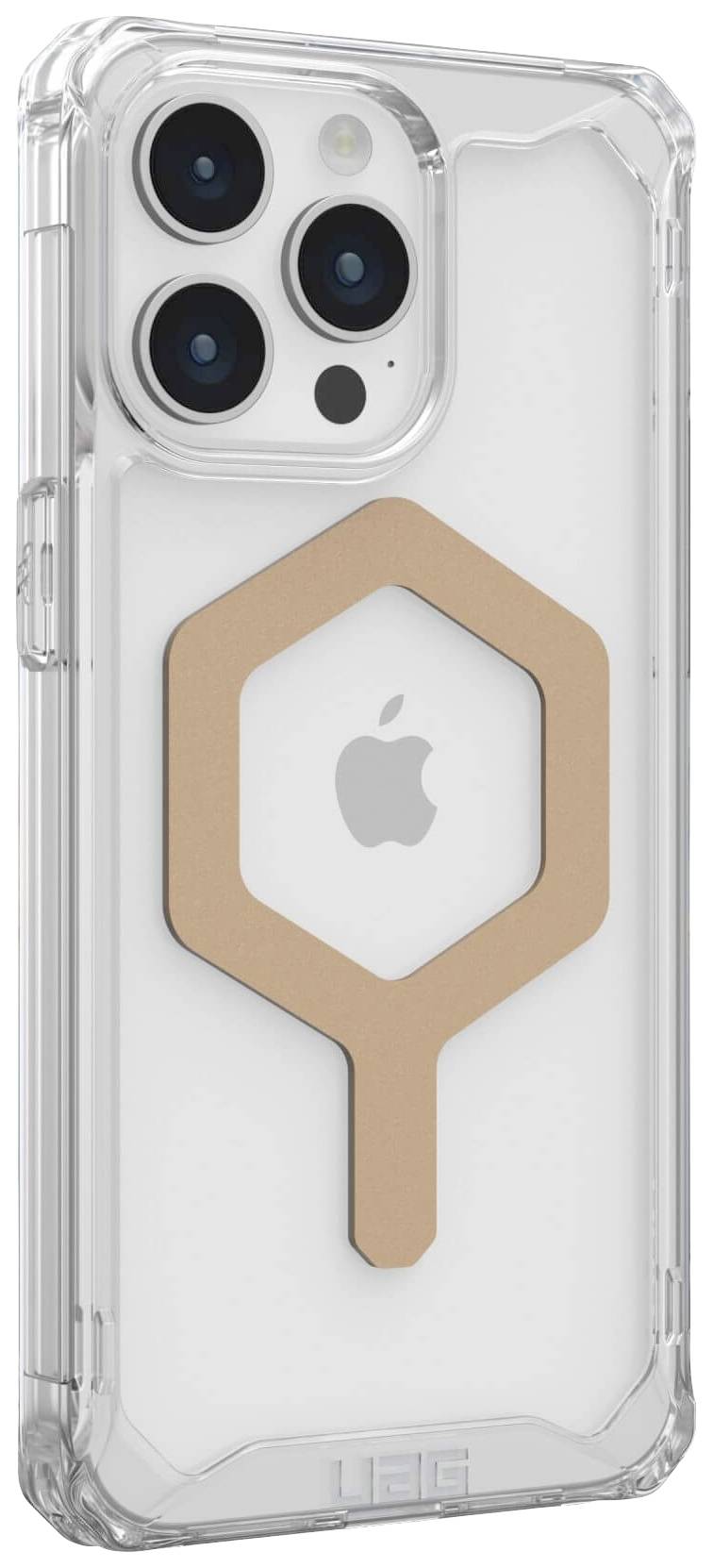 Urban Armor Gear Plyo MagSafe Backcover Apple iPhone 15 Pro Max Ice, Transparent, Gold MagSafe kompatibel 114305114381
