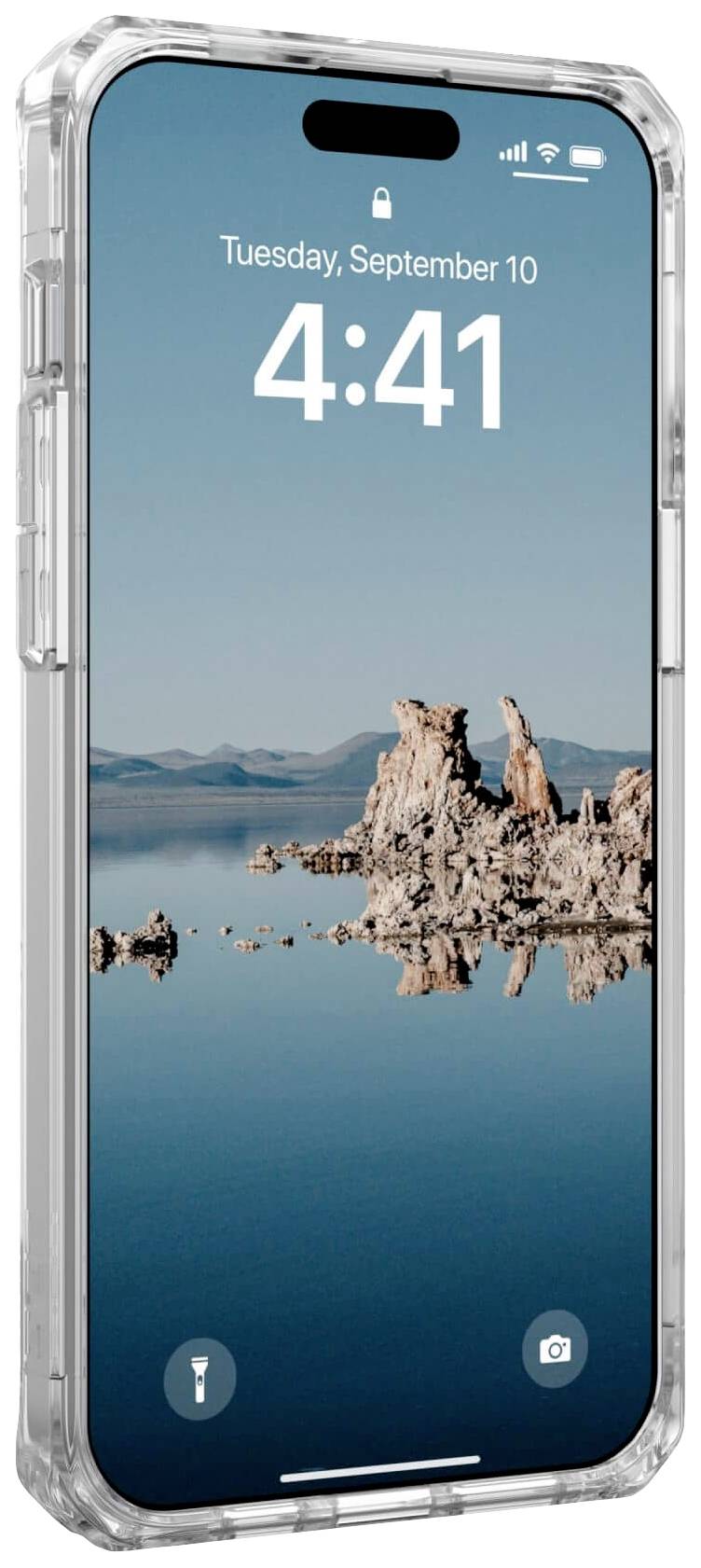 Urban Armor Gear Plyo MagSafe Backcover Apple iPhone 15 Pro Max Ice, Transparent, Gold MagSafe kompatibel 114305114381