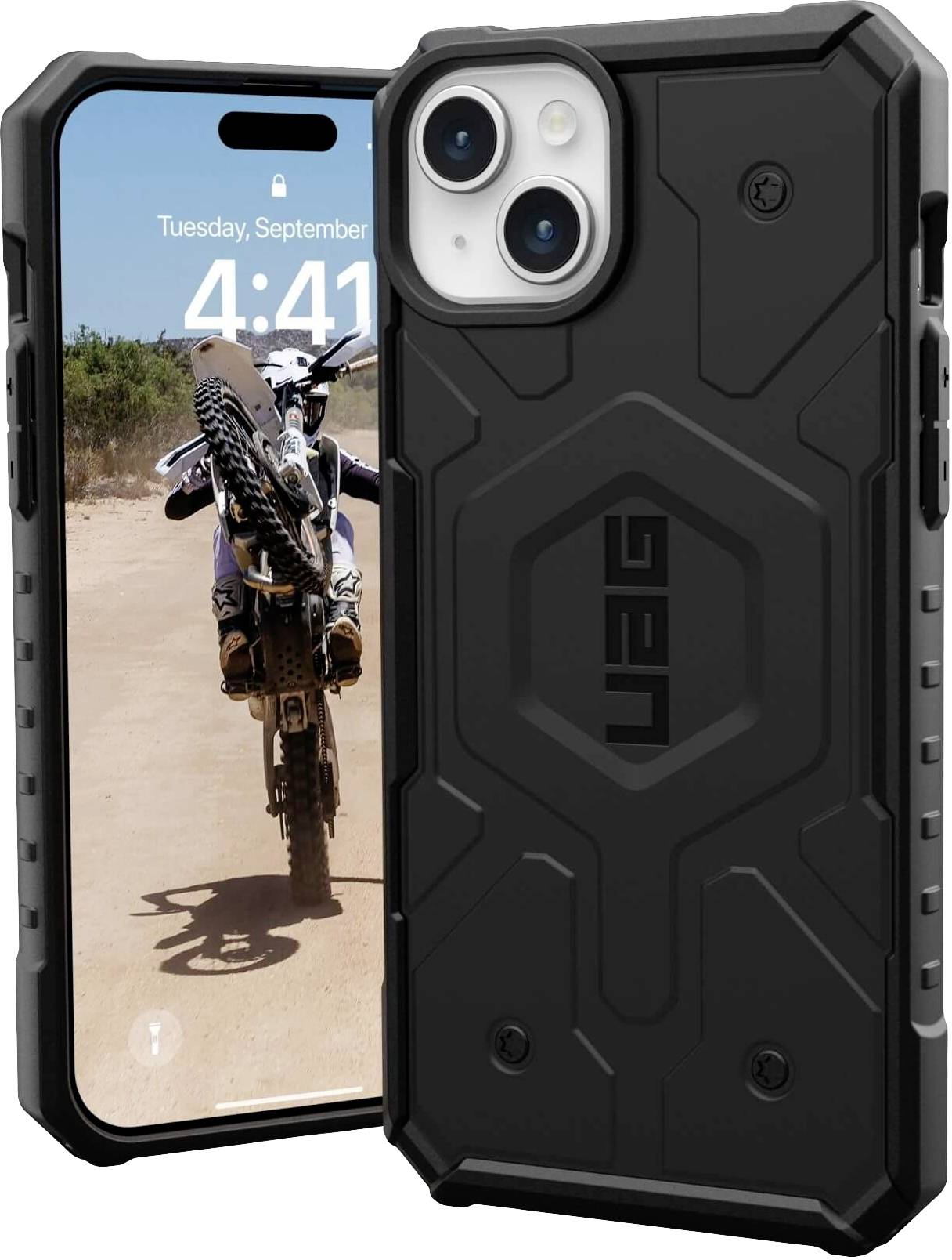 Urban Armor Gear Pathfinder MagSafe Backcover Apple iPhone 15 Plus Schwarz MagSafe kompatibel 114311114040