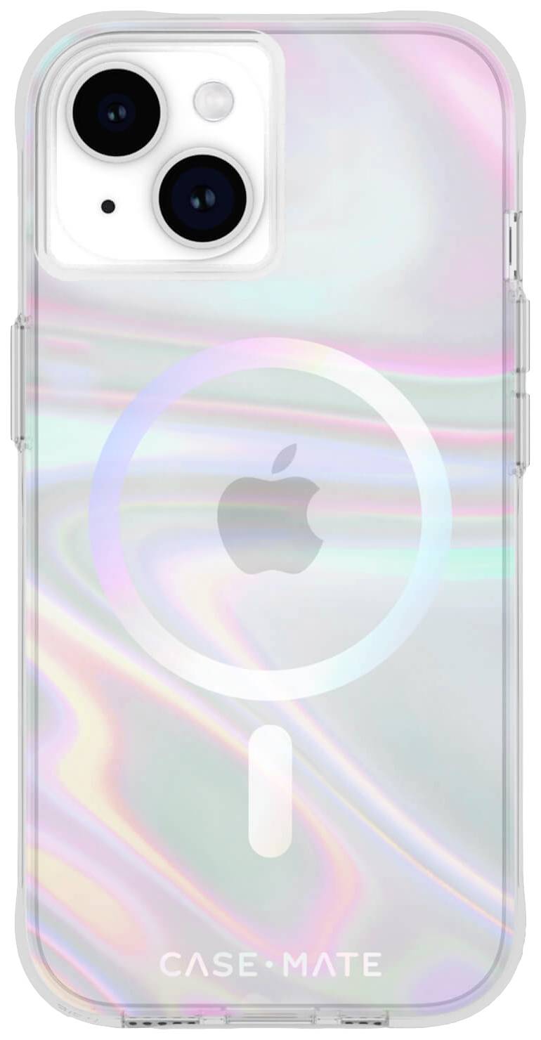 Case-Mate Soap Bubble MagSafe Backcover Apple iPhone 15, iPhone 14, iPhone 13 Transparent, Fluoreszierend MagSafe kompatibel
