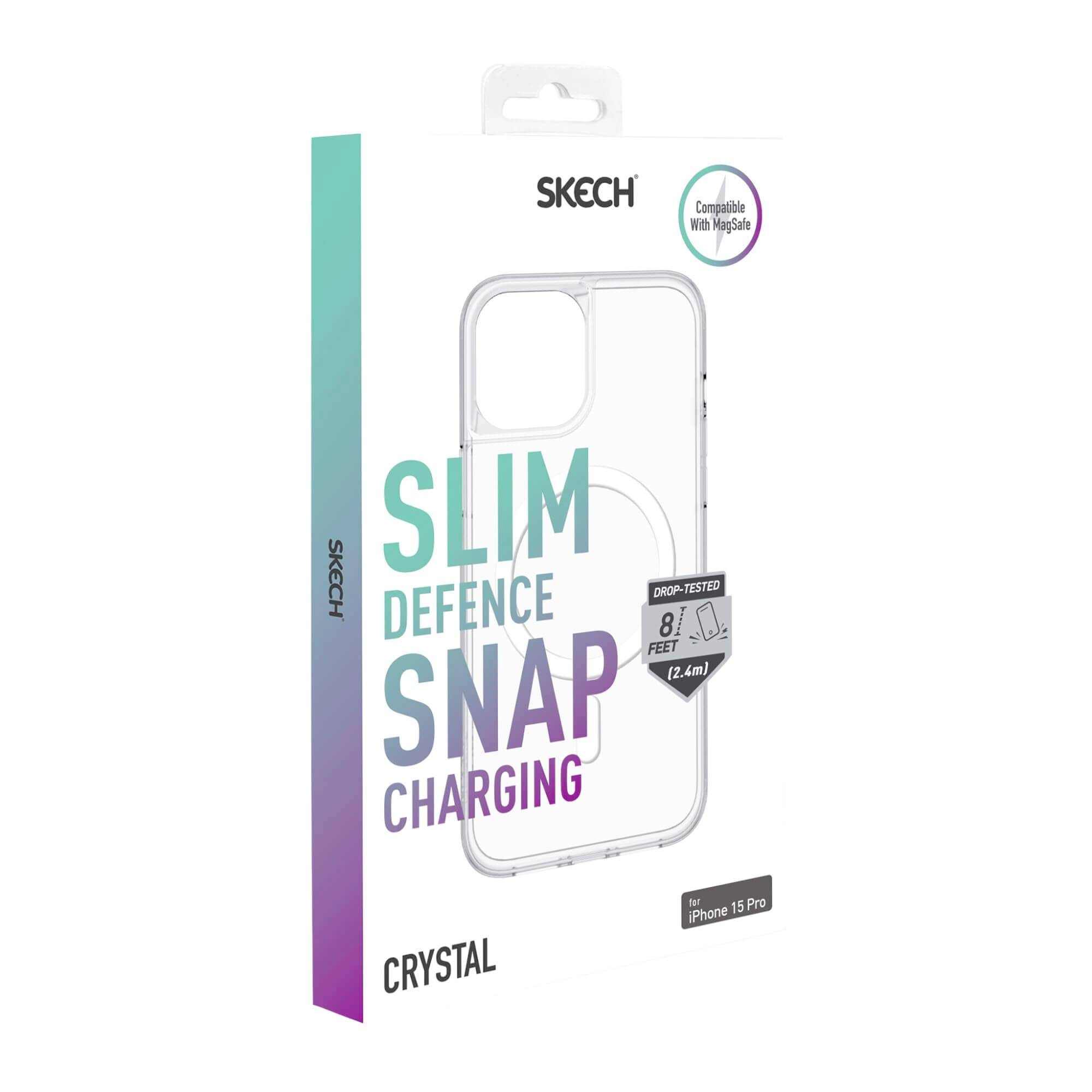 Skech Crystal MagSafe Backcover Apple iPhone 15 Pro Transparent MagSafe kompatibel SKIP-P23-CRYMS-CLR