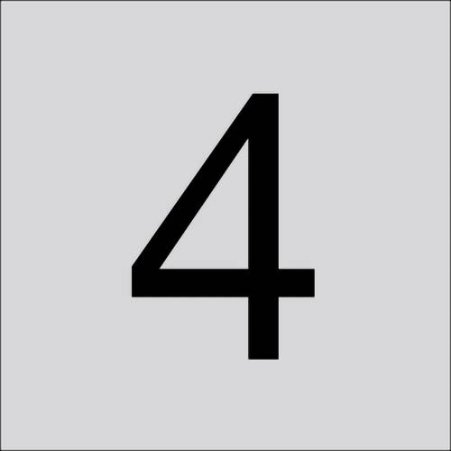 RZB 99223.013.4 Ziffer "4" 120mm 1St.