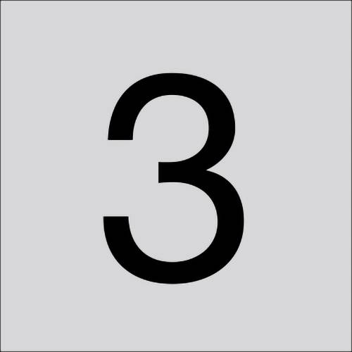 RZB 99223.013.3 Ziffer "3" 120mm 1St.