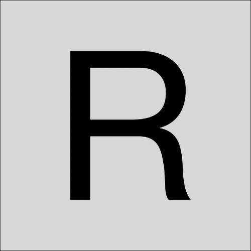 RZB 99222.013.R Buchstabe "R" gross 100mm 1St.