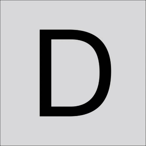 RZB 99222.013.D Buchstabe "D" gross 100mm 1St.