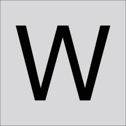 RZB 99222.013.W Buchstabe "W" gross 100mm 1St.